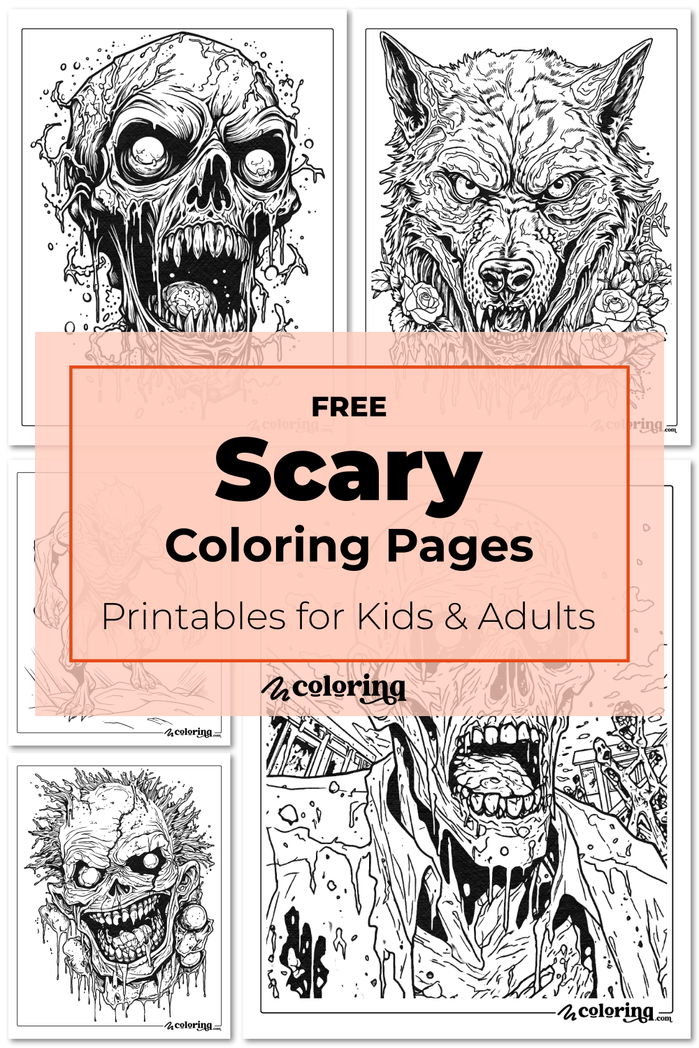 Scary Coloring Pages 34 Free Printables For Kids Adults Scary Coloring Pages 34 Free Printables For Kids Adults