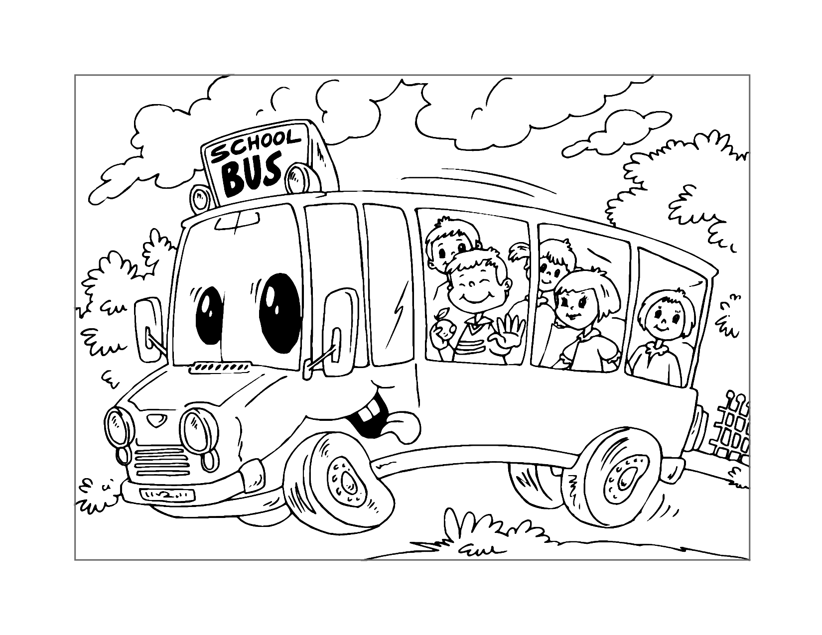 School Bus Coloring Pages Printable Coloring Pages FREE