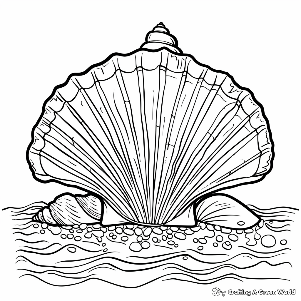 Seashell Coloring Pages Free Printable Seashell Coloring Pages Free Printable