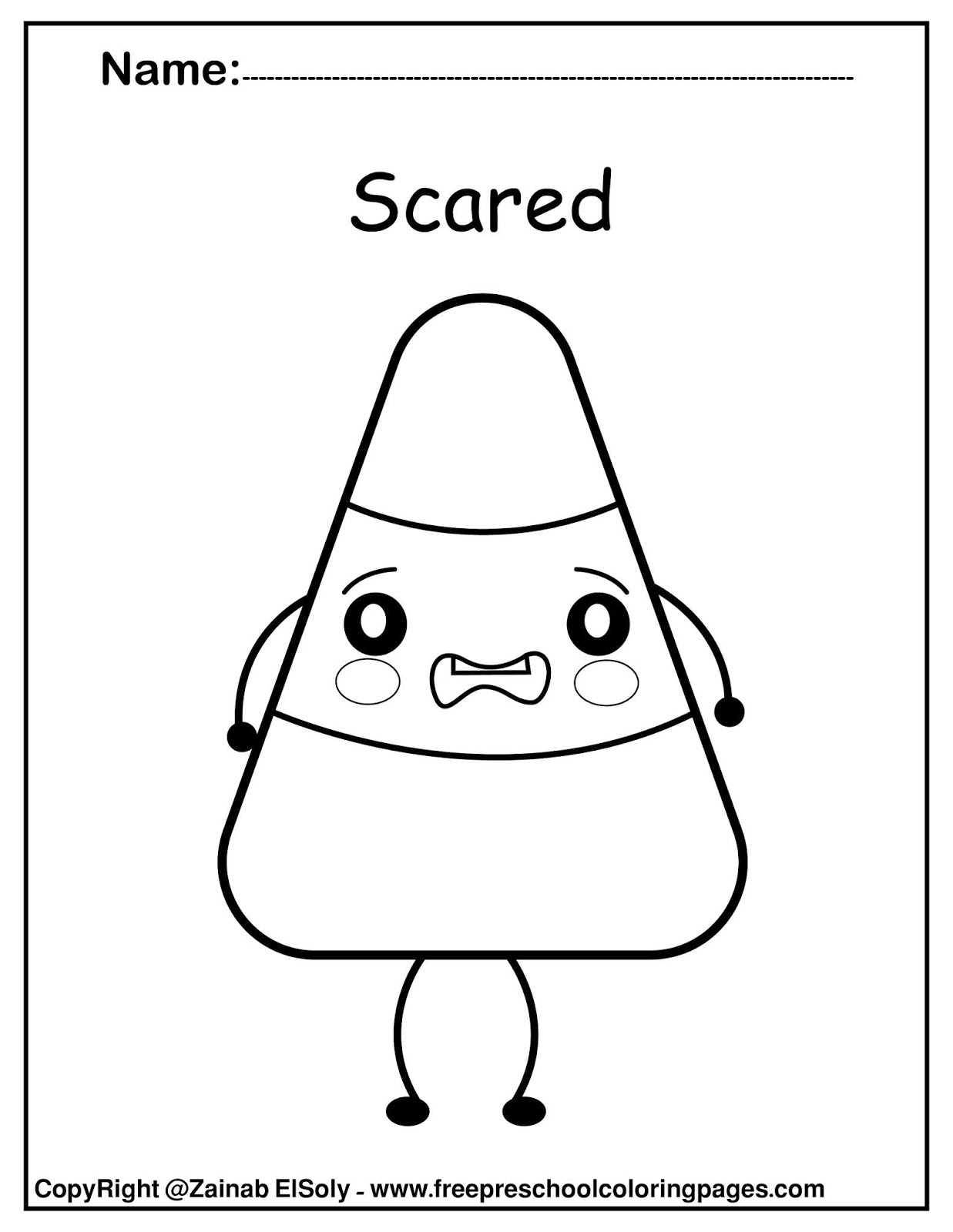 Set Of Candy Corn Cute Emotions For Kids