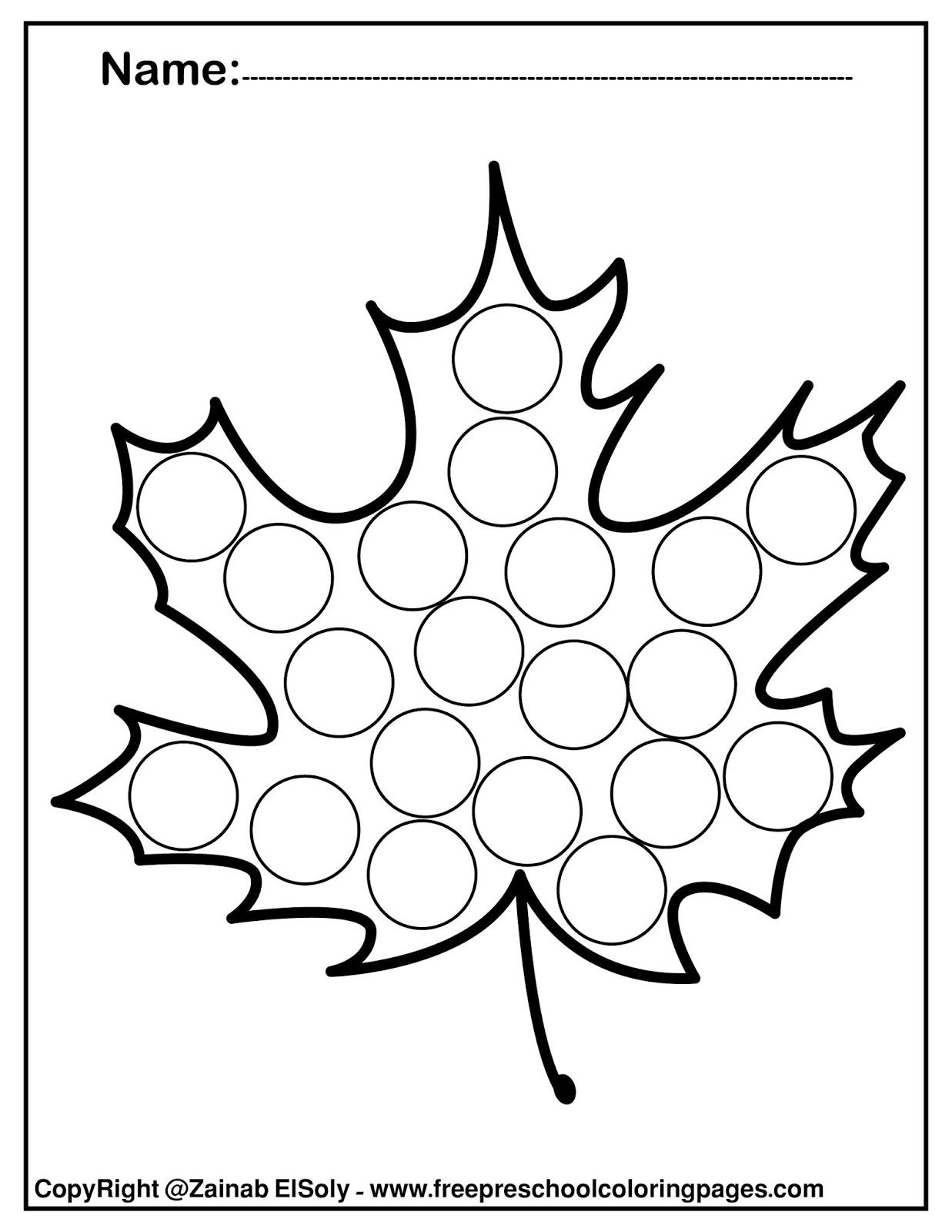 Set Of Free Autumn Leaves Fall Dot Marker Activity For Kids Set Of Free Autumn Leaves Fall Dot Marker Activity For Kids