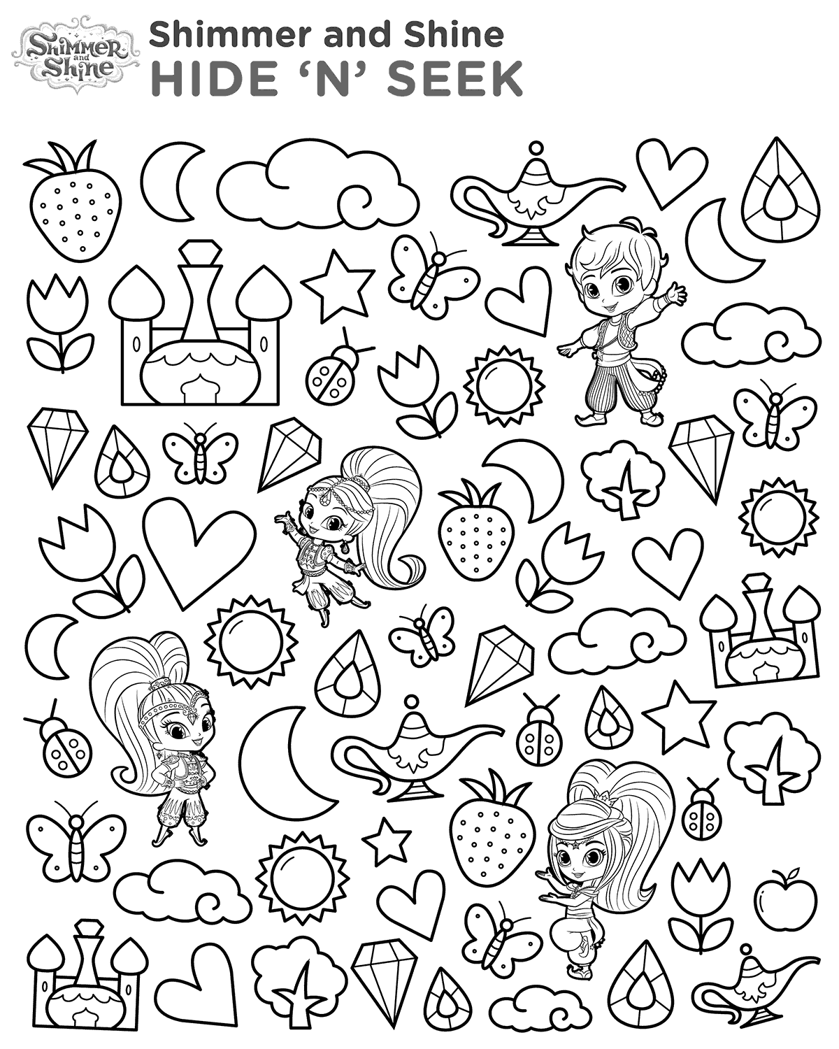 Shimmer And Shine Coloring Pages Free Printable