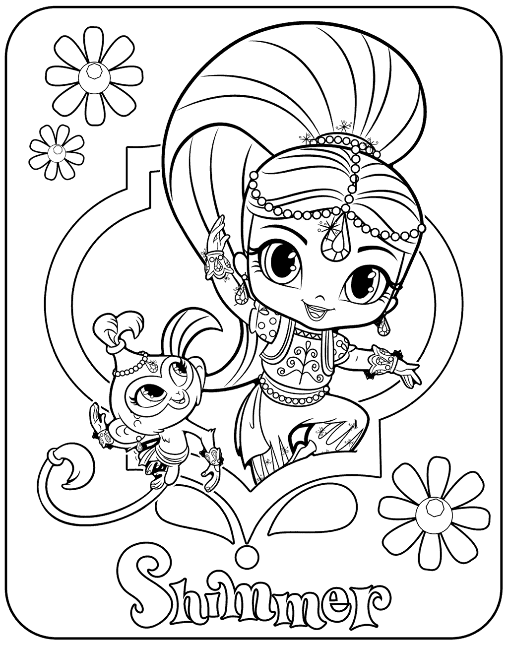 Shimmer And Shine Coloring Pages Printable Coloring Pages FREE