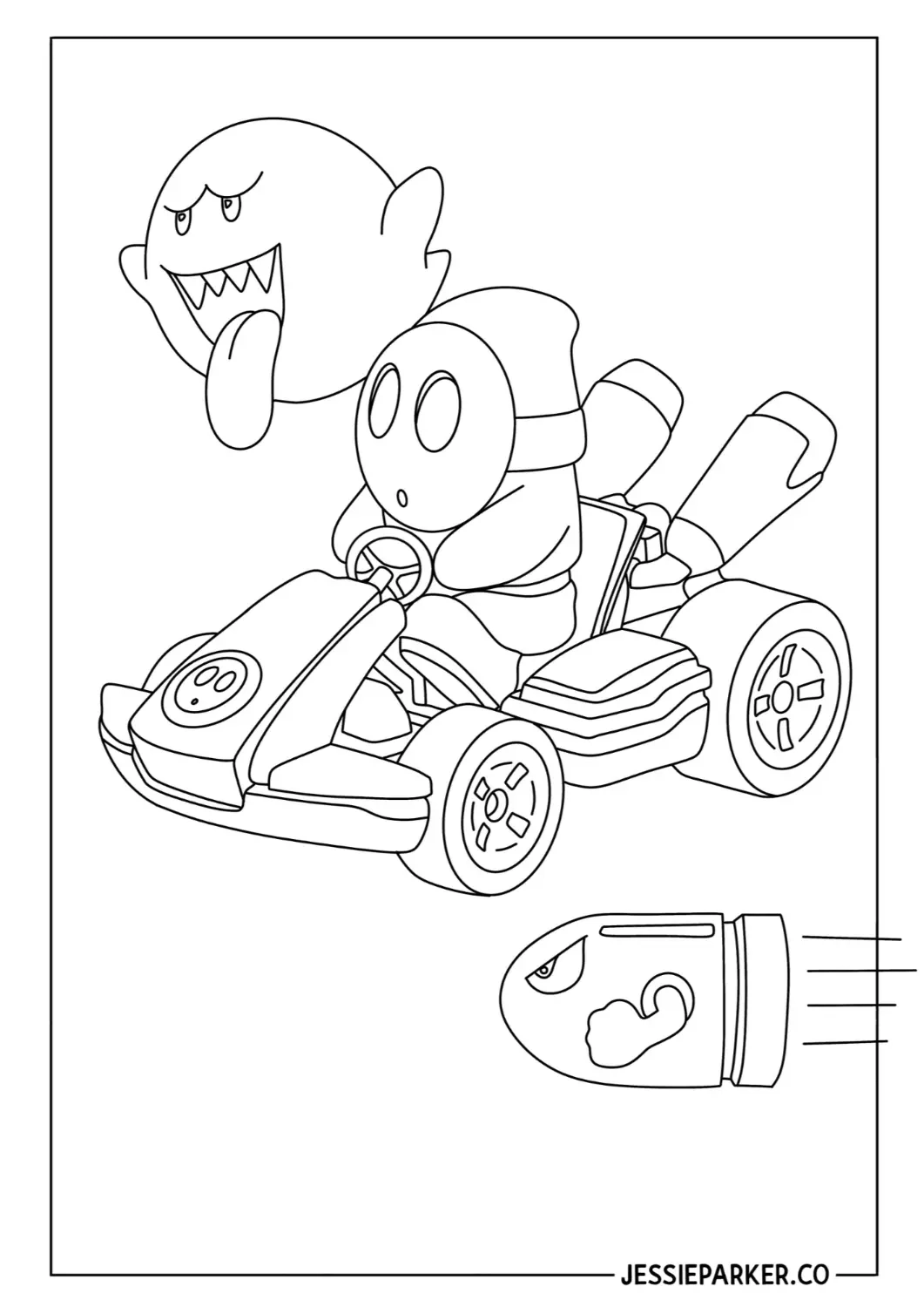 Shy Guy Colouring Pages Super Mario Bros Free Printables Jessie Parker