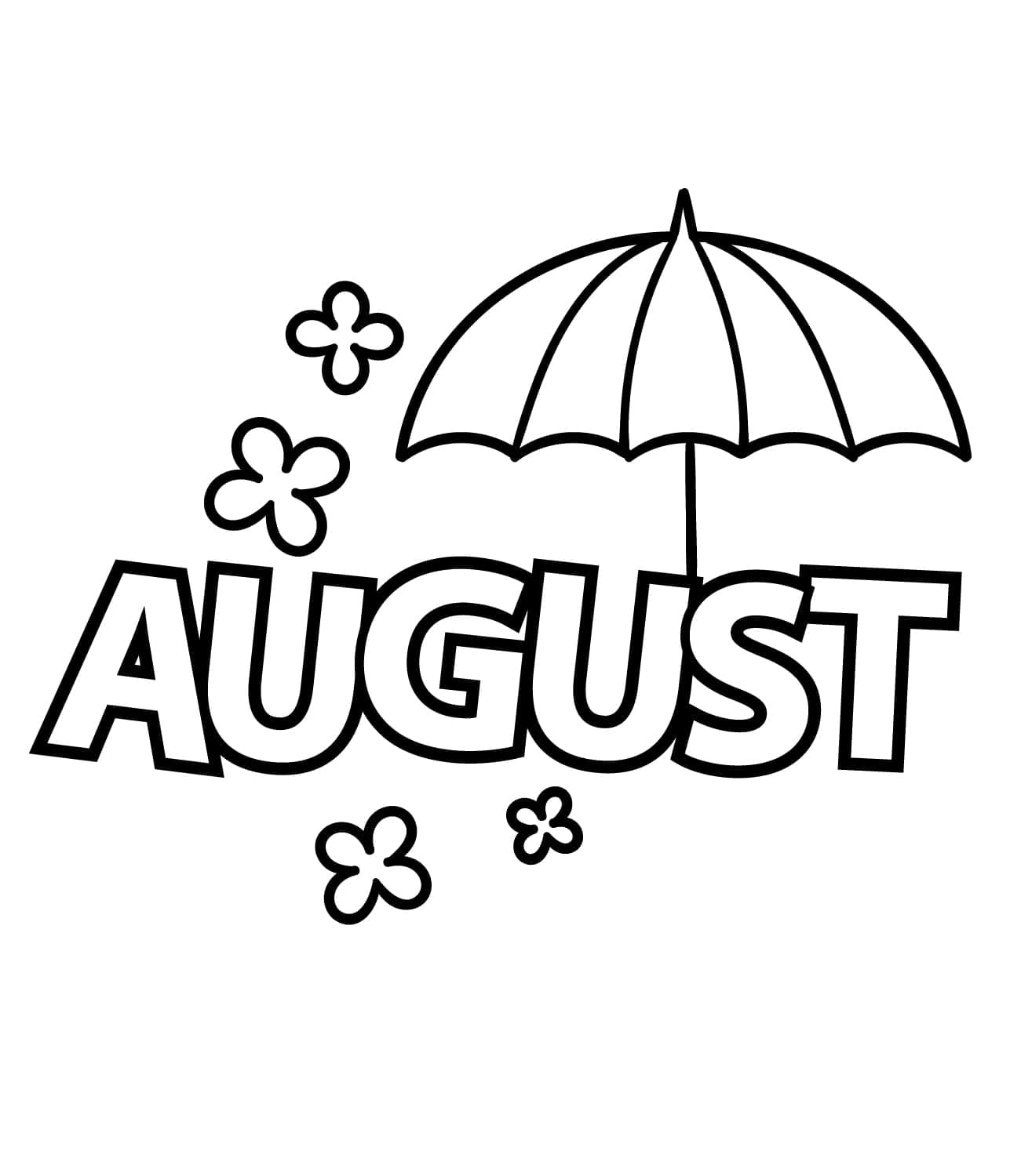 Simple August Coloring Page Download Print Or Color Online For Free Simple August Coloring Page Download Print Or Color Online For Free