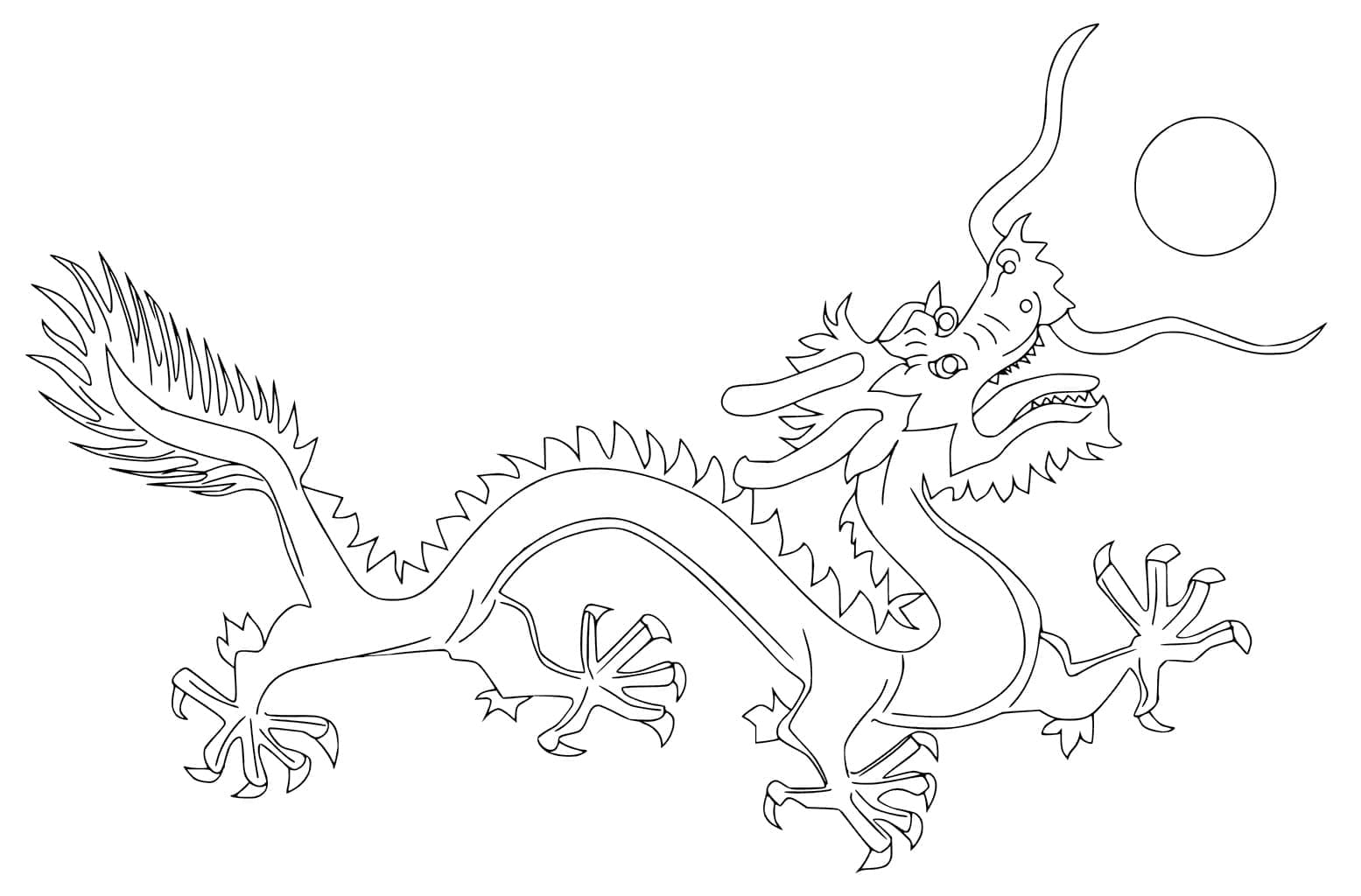 Simple Chinese Dragon Coloring Page Download Print Or Color Online For Free
