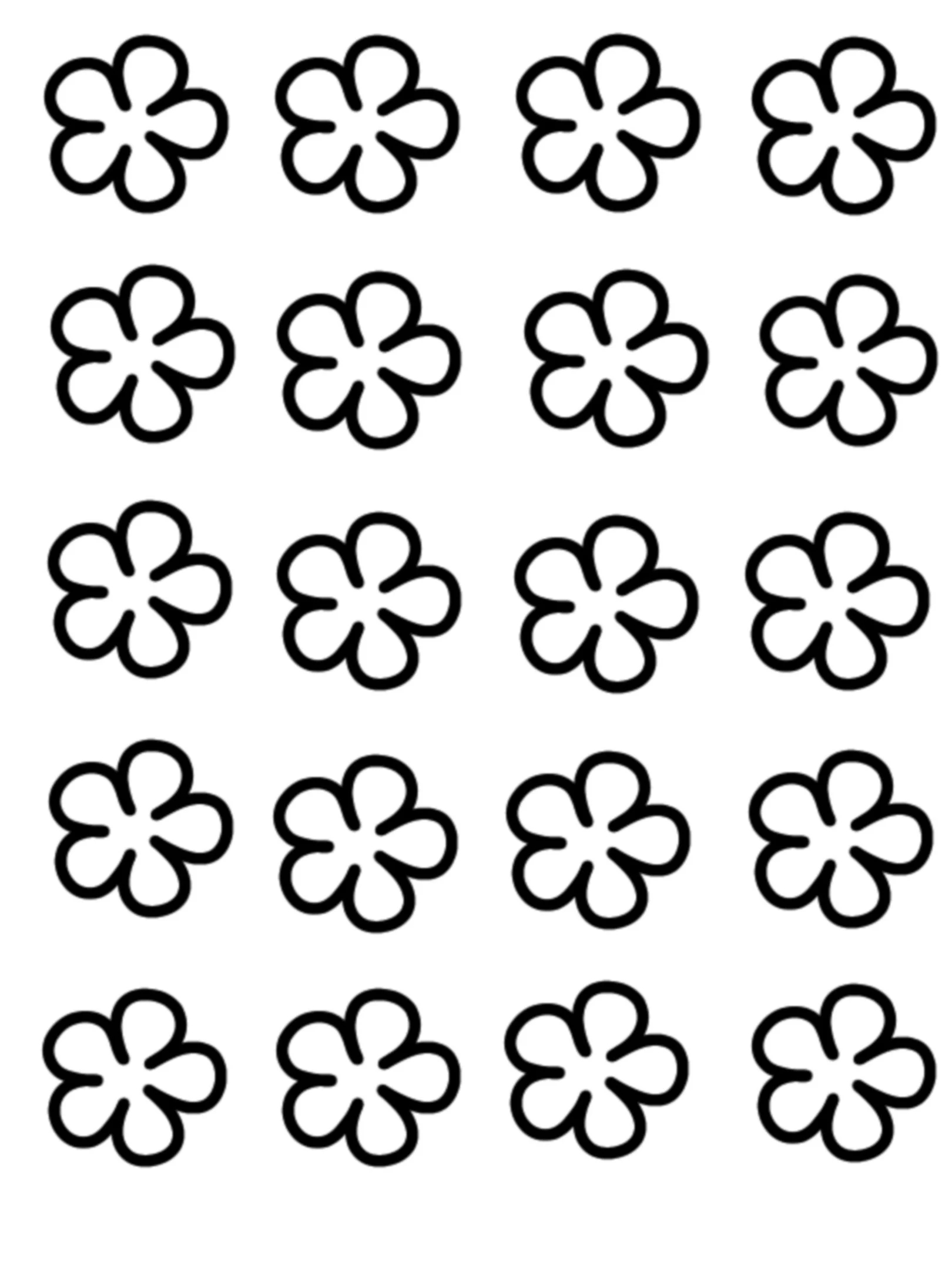 Simple Small Flowers Coloring Page JPEG Image Printable Black And White Etsy Simple Small Flowers Coloring Page JPEG Image Printable Black And White Etsy