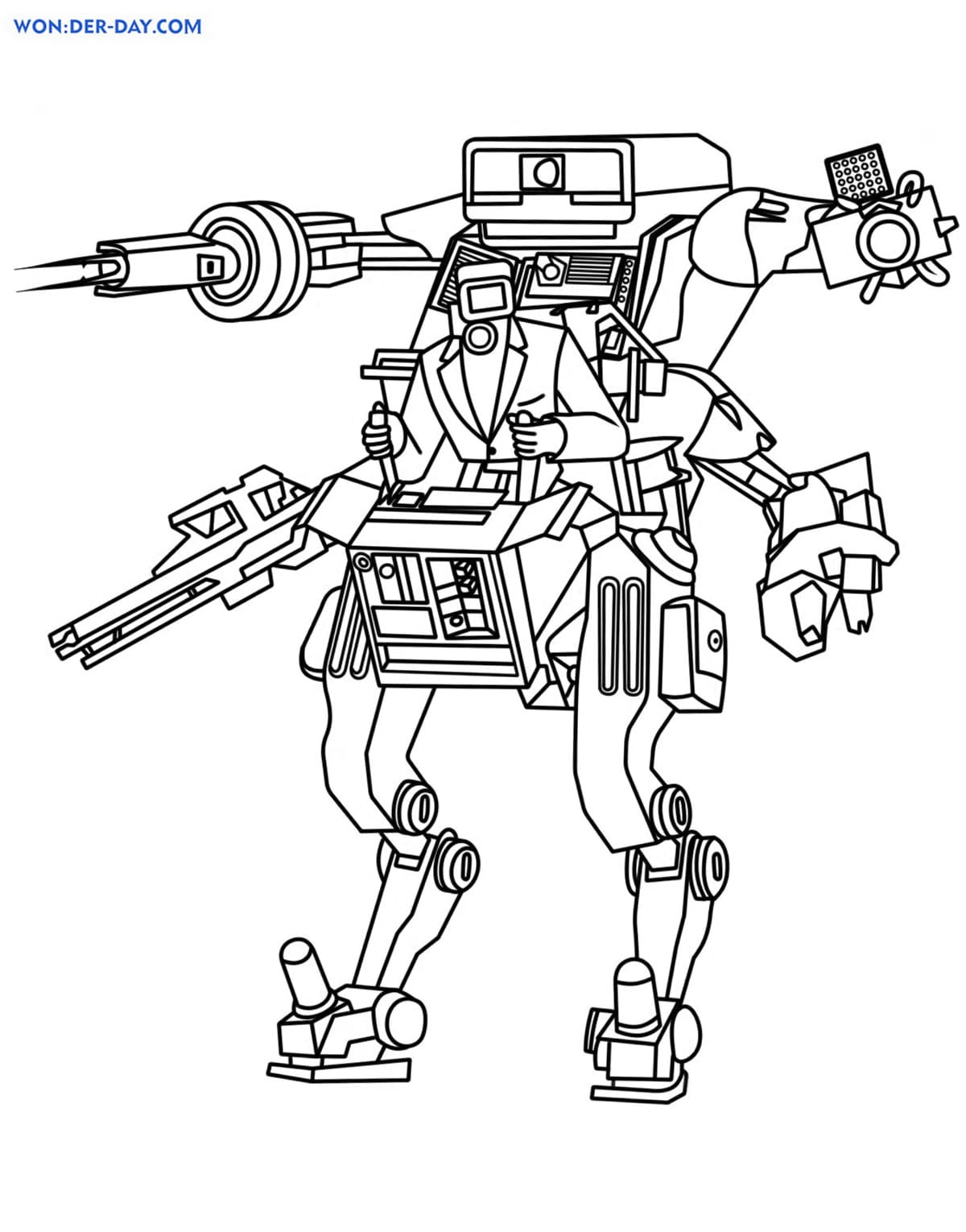 Cameraman Coloring Page Printable