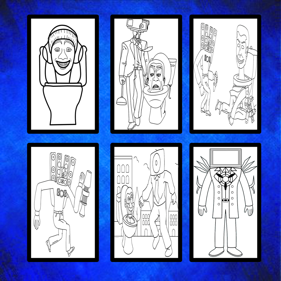 Skibidi Toilet Vs Cameraman Coloring Page Inspire Uplift