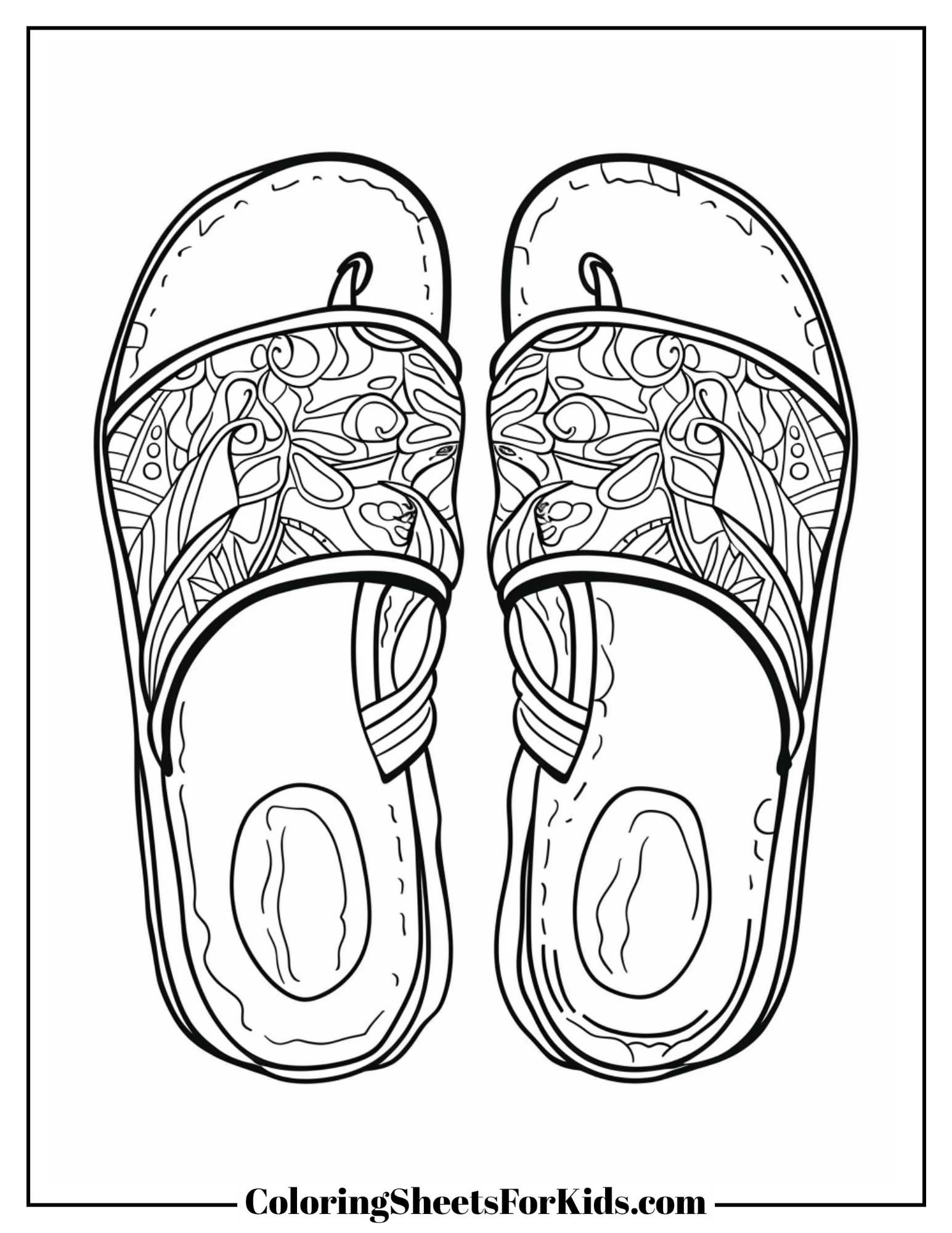 Slippers Coloring Pages Free Print U0026 Downloads Coloring Sheets For Kids