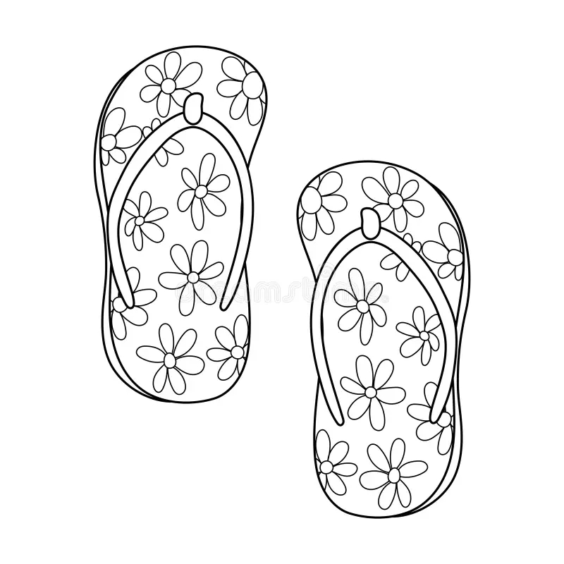 Printable Flip Flop Coloring Pages Printable Flip Flop Coloring Pages