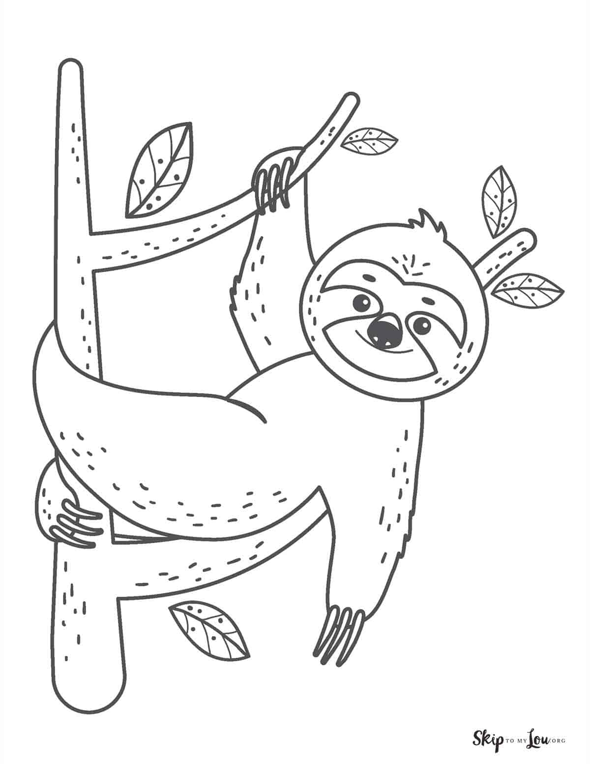 Printable Sloth Coloring Pages