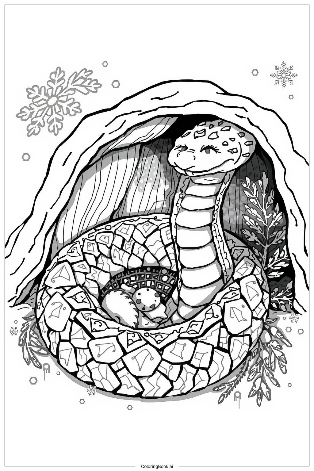 Snakes Printable Coloring Pages