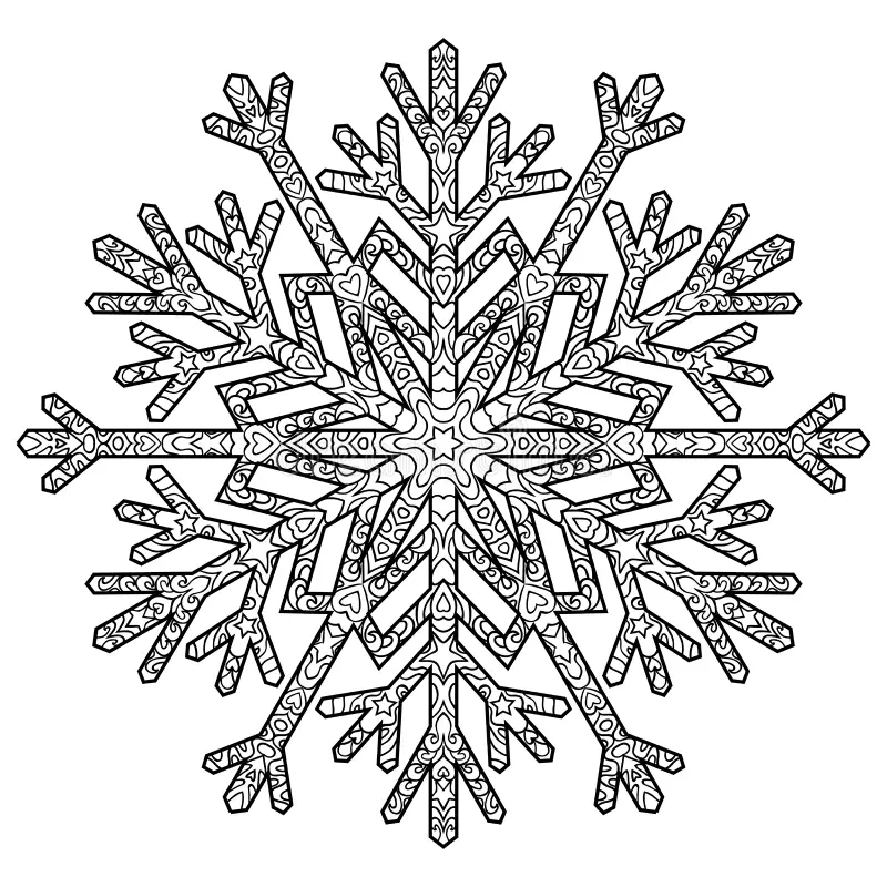 Snowflake Printable Coloring Pages