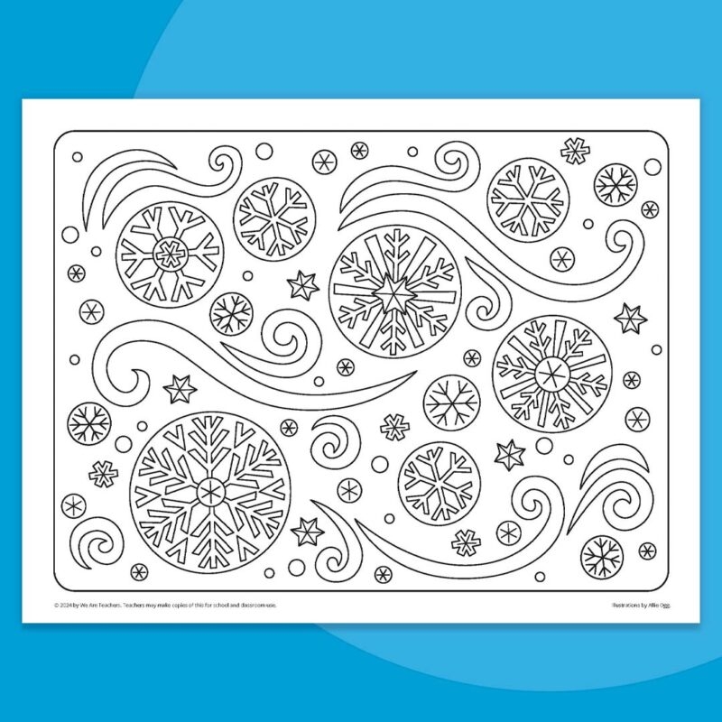 Free Printable Coloring Pages Snowflakes
