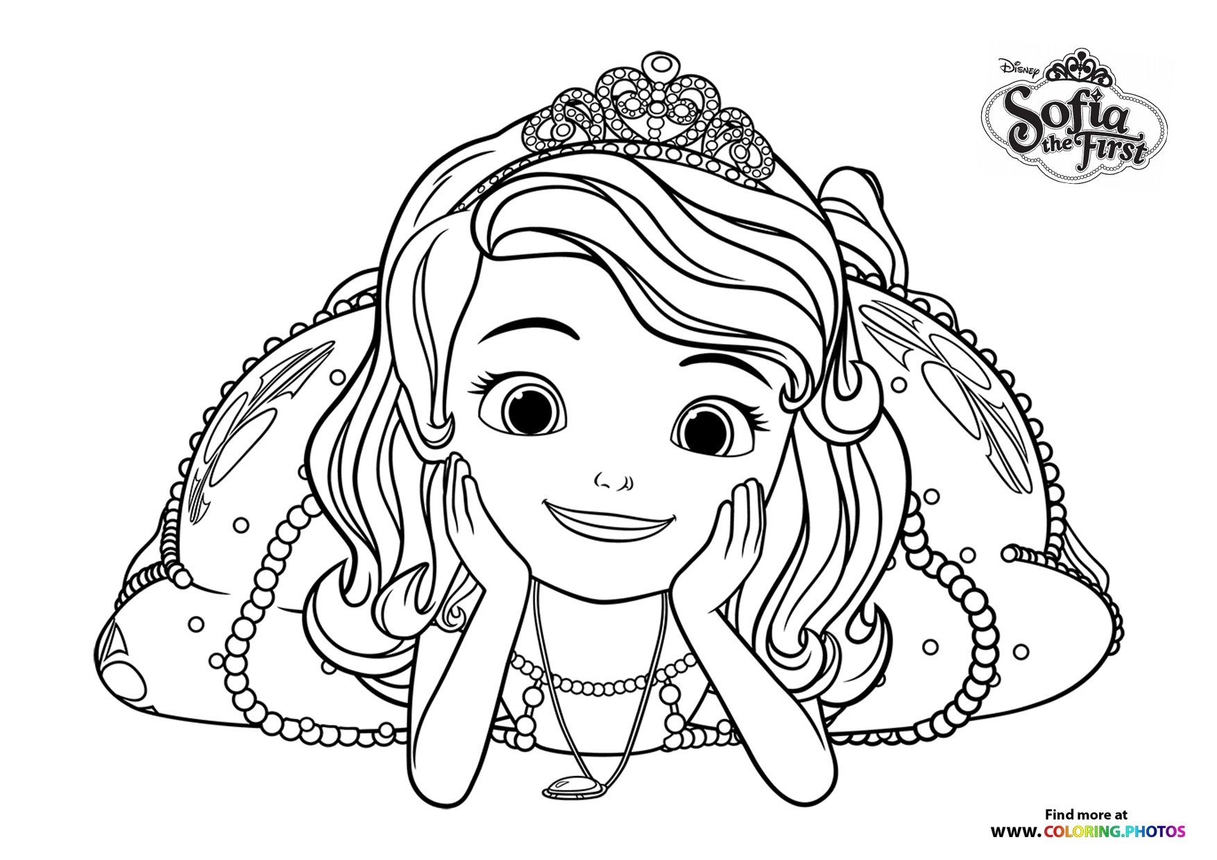 Sofia The First Posing For Picture Coloring Pages For Kids Sofia The First Posing For Picture Coloring Pages For Kids