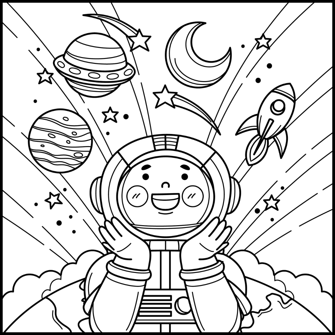 Solar Eclipse Coloring Page Free