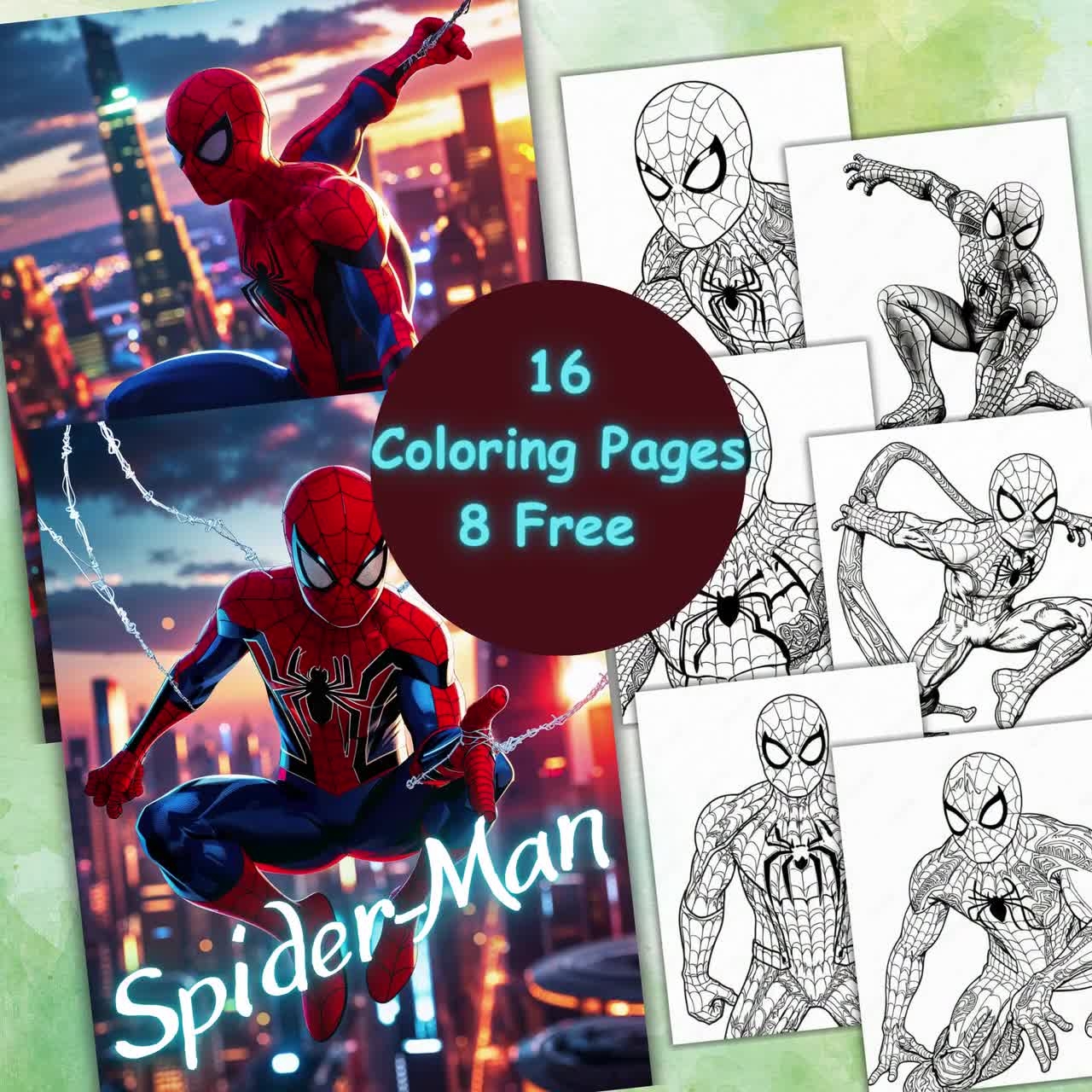 Spider Man Coloring Pages For Kids And Adults Printable Superhero Coloring Sheets Instant Download 8 Free Images Spider Man Coloring Pages For Kids And Adults Printable Superhero Coloring Sheets Instant Download 8 Free Images