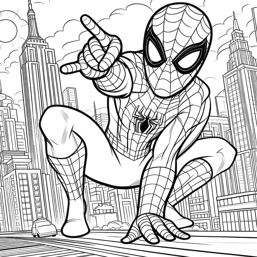 Printable Spiderman Coloring Page Printable Spiderman Coloring Page