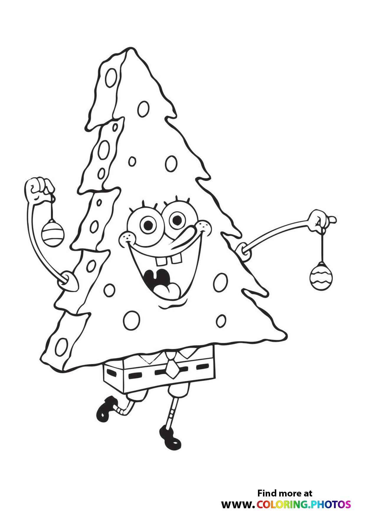 SpongeBob Christmas Coloring Pages For Kids SpongeBob Christmas Coloring Pages For Kids