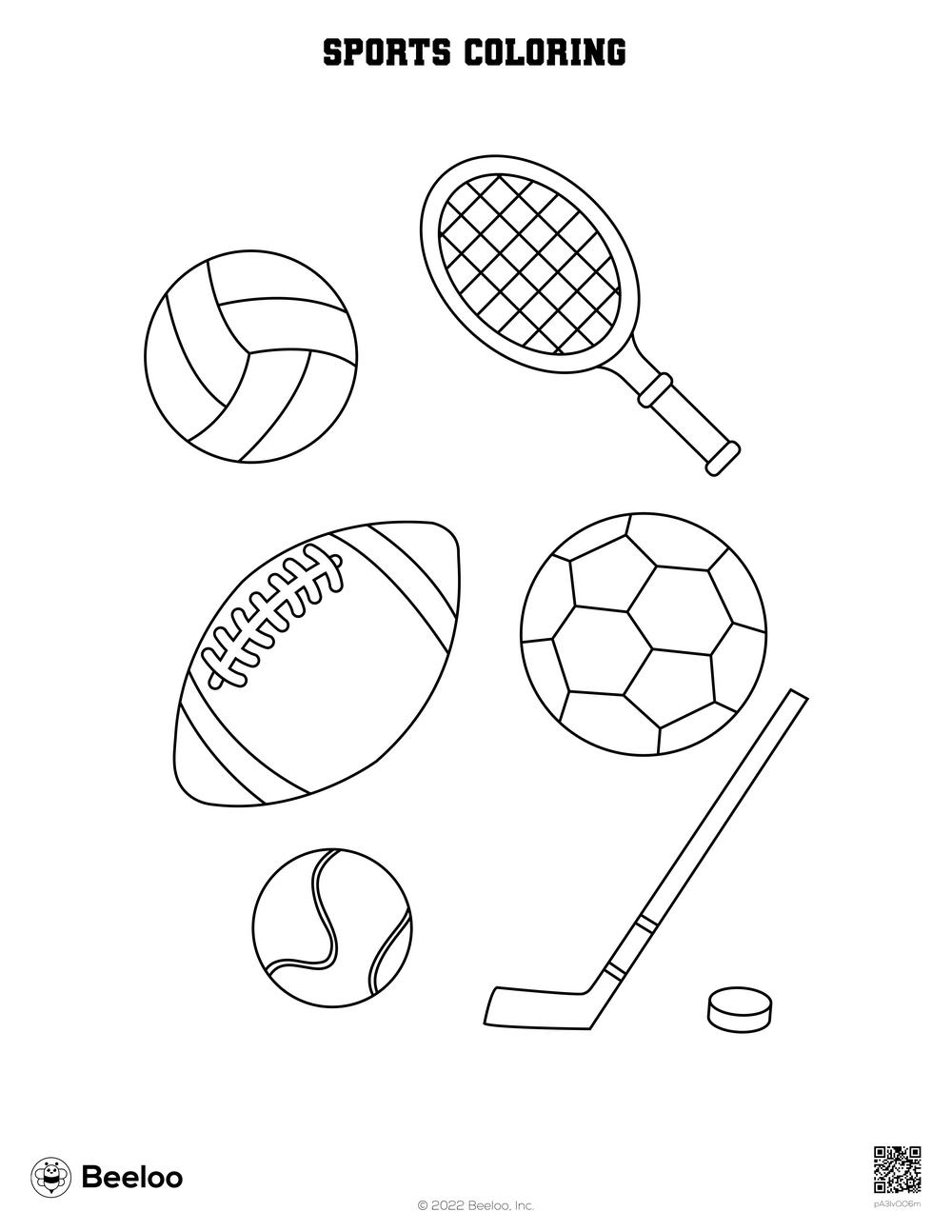 Sports Coloring Beeloo Printable Crafts And Activities For Kids