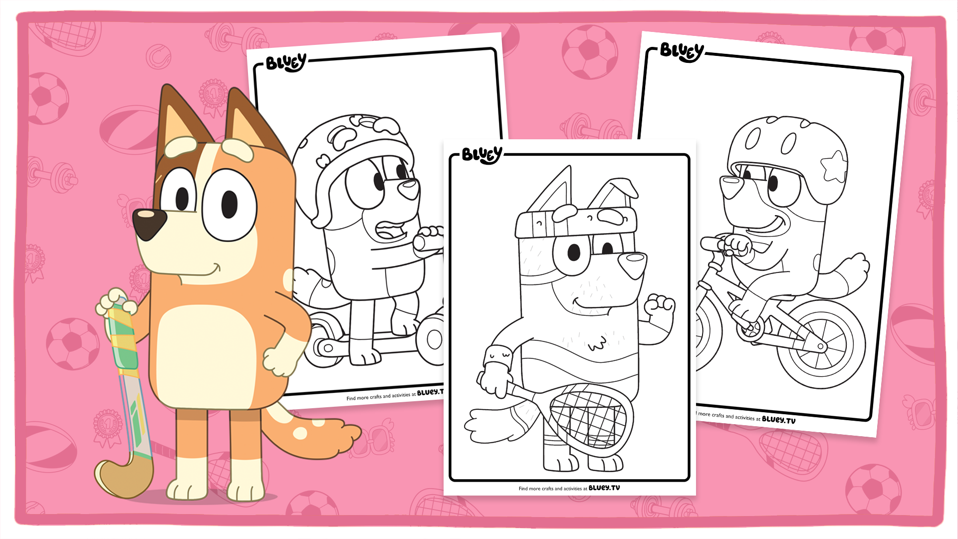 Sporty Colouring Sheets Bluey Official Website Sporty Colouring Sheets Bluey Official Website