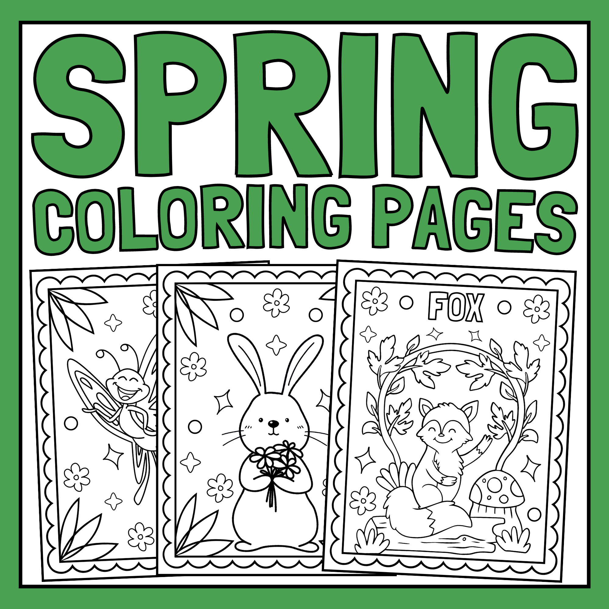 Spring Coloring Pages BUNDLE Spring Coloring Sheets Spring 