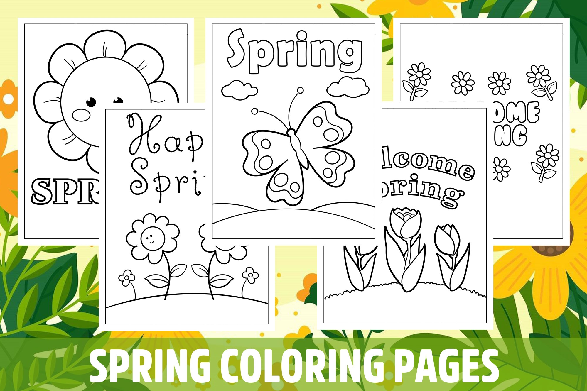 Spring Coloring Pages For Kids Girls Boys Teens Birthday School Activity Made By Teachers Spring Coloring Pages For Kids Girls Boys Teens Birthday School Activity Made By Teachers