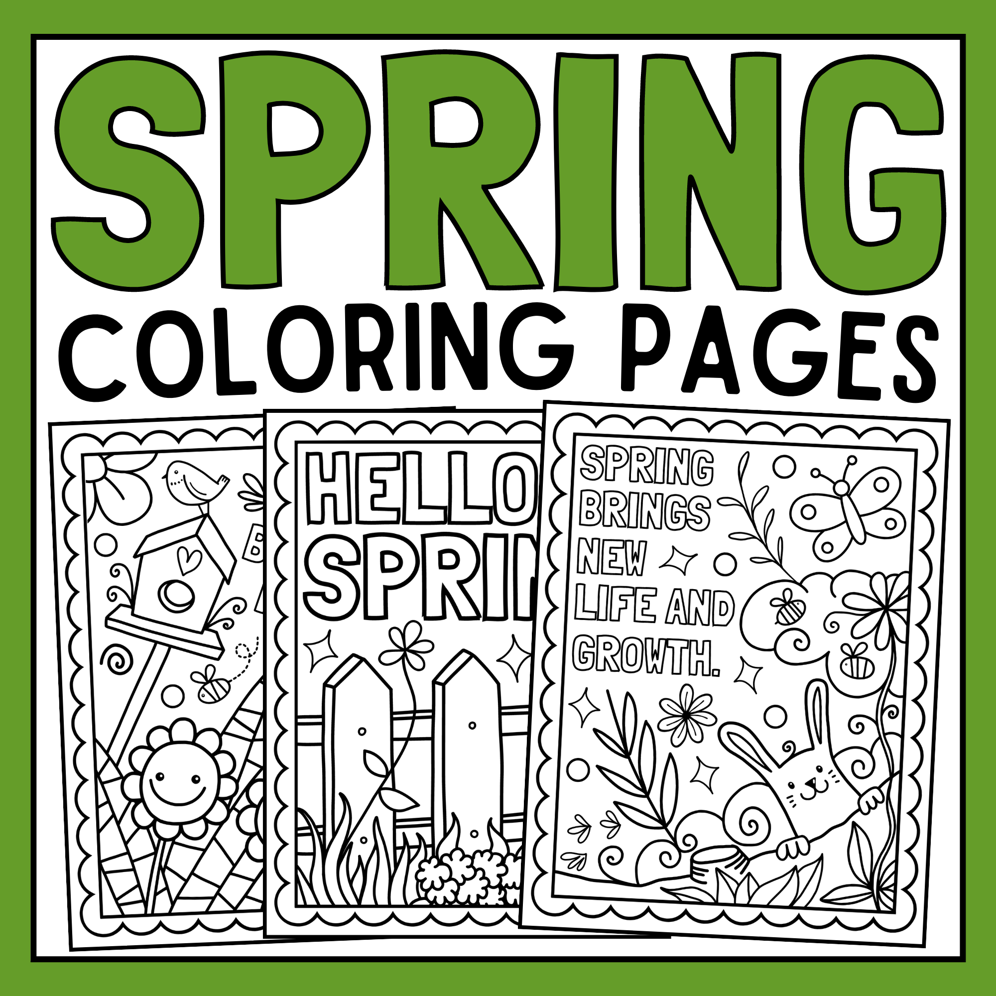 Spring Coloring Pages Spring Coloring Sheets Spring Break 