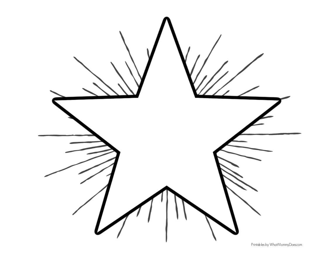 Star Coloring Page KinderArt Worksheets Library