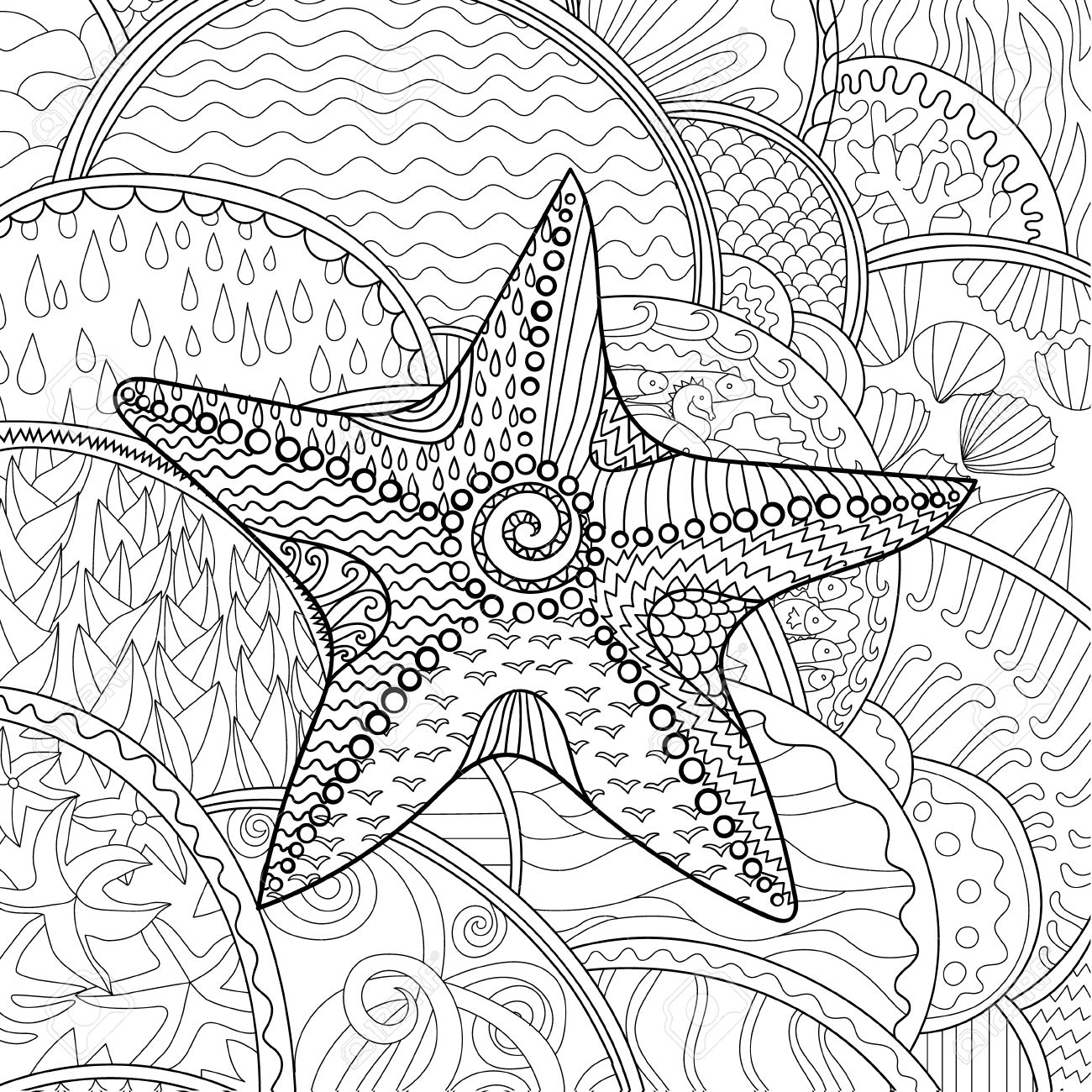 Starfish Coloring Pages Printable Starfish Coloring Pages Printable