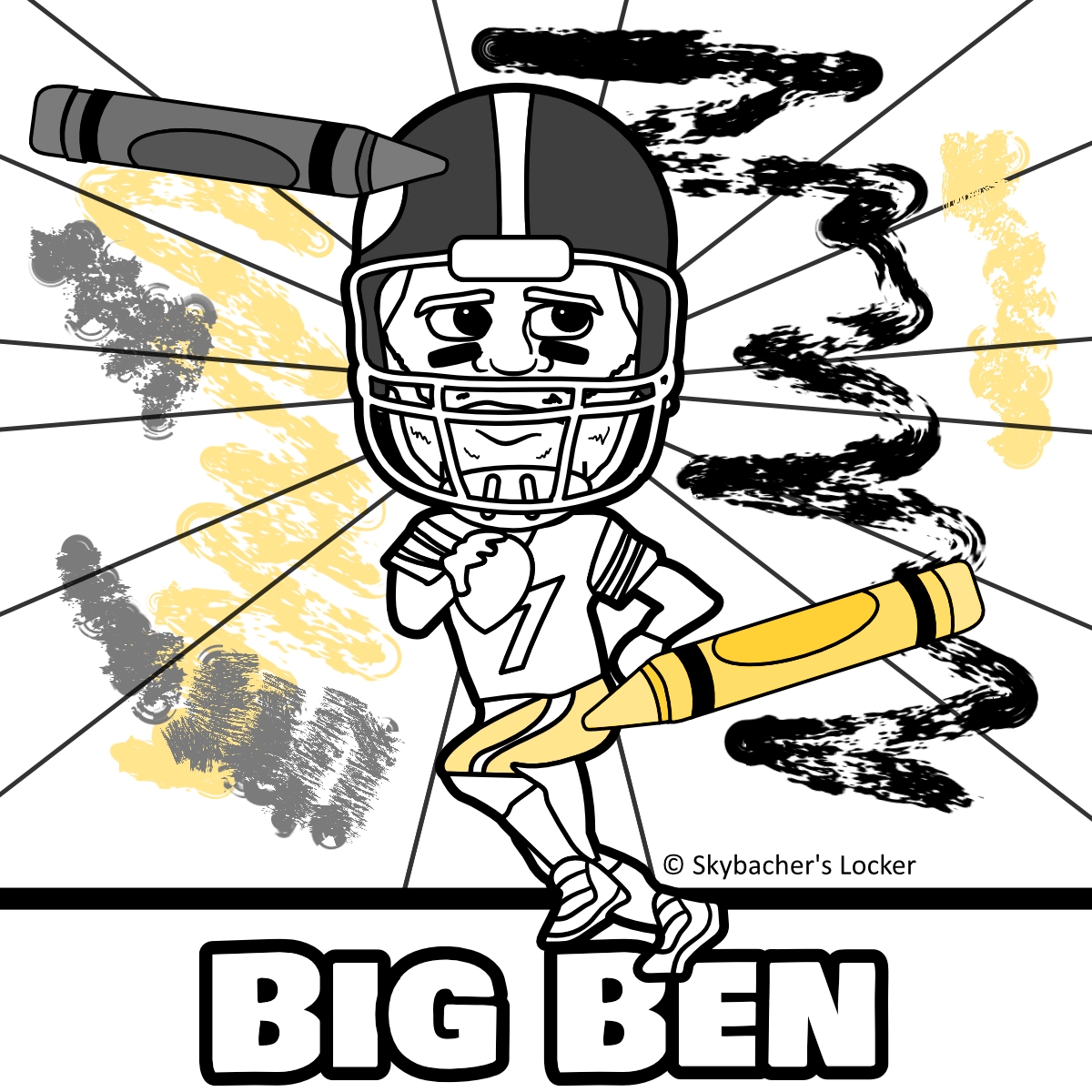 Steelers Big Ben Coloring Page Awesome 7 Skybacher s Locker