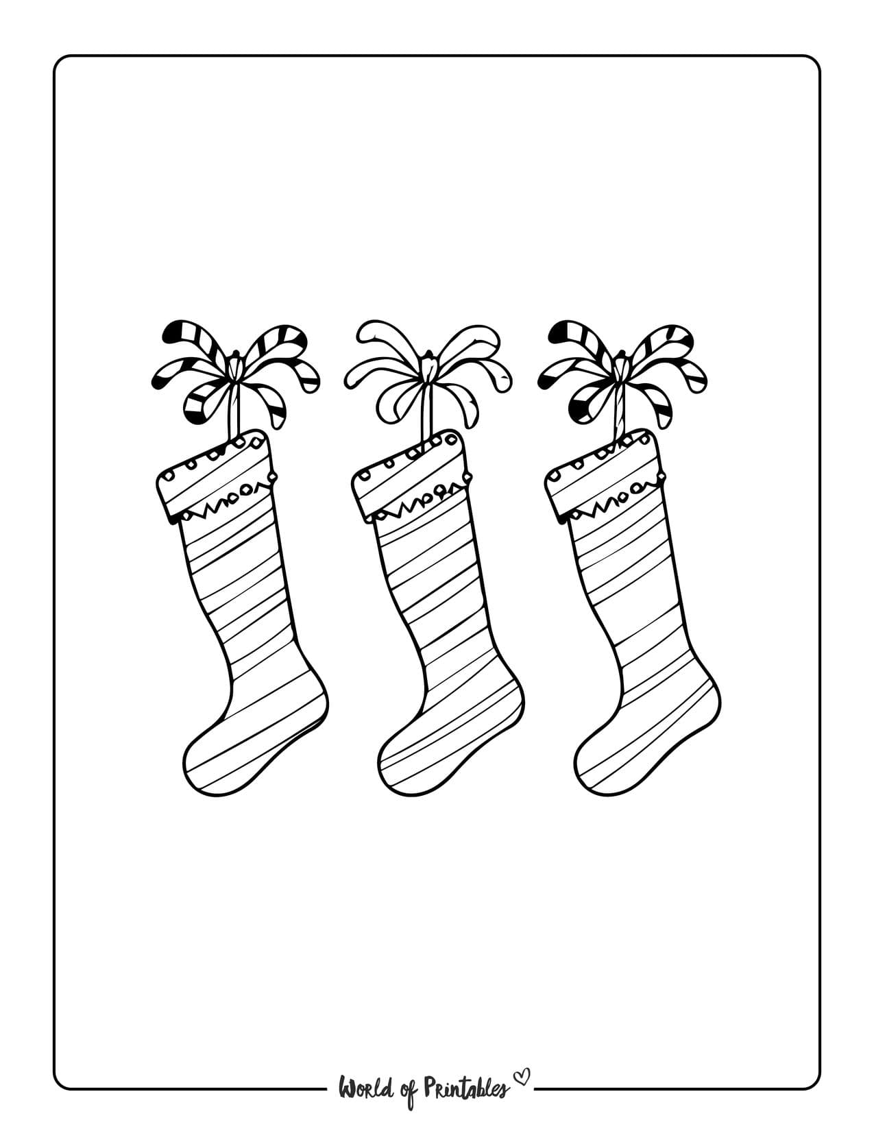 Free Printable Stocking Coloring Page