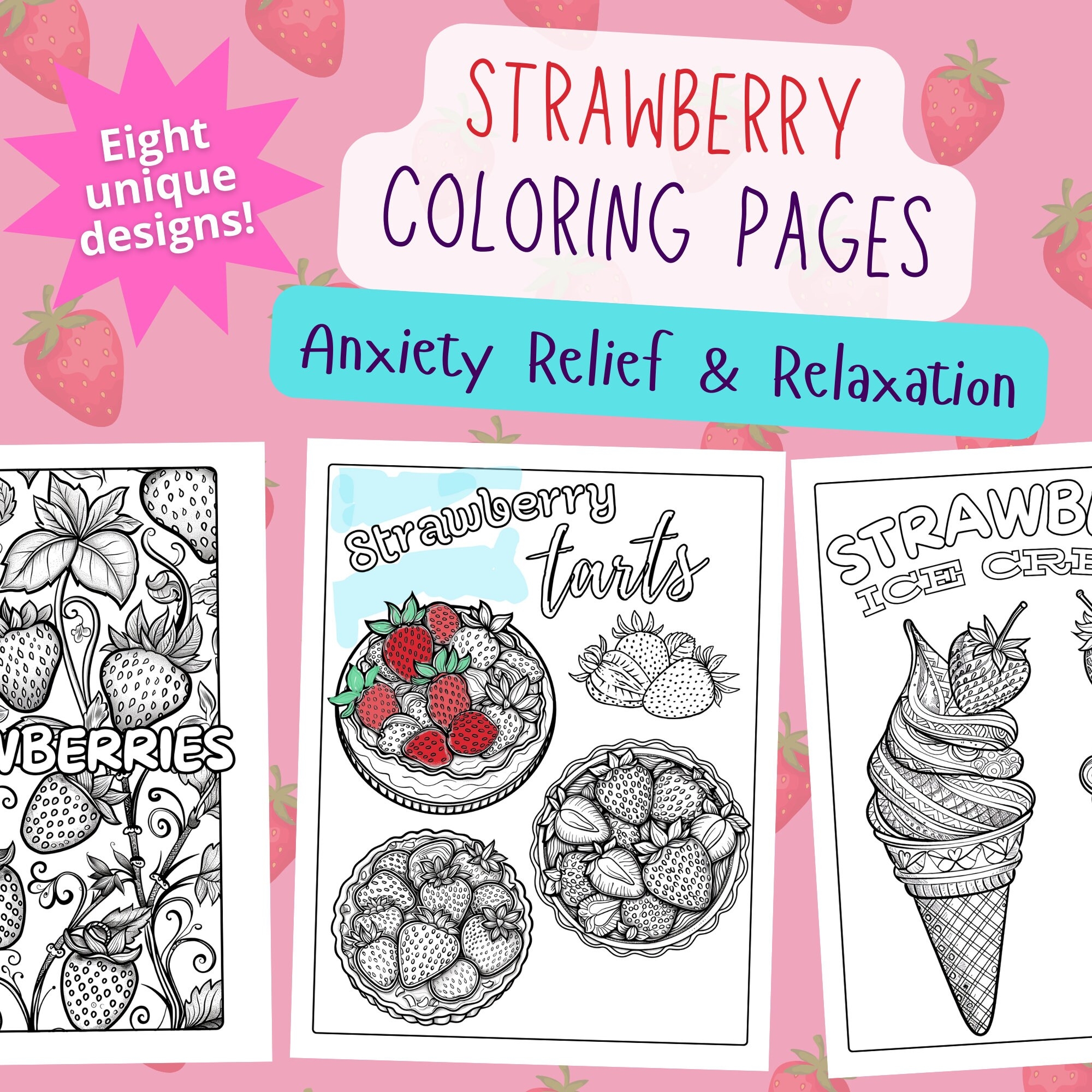 Strawberry Coloring Pages Printable