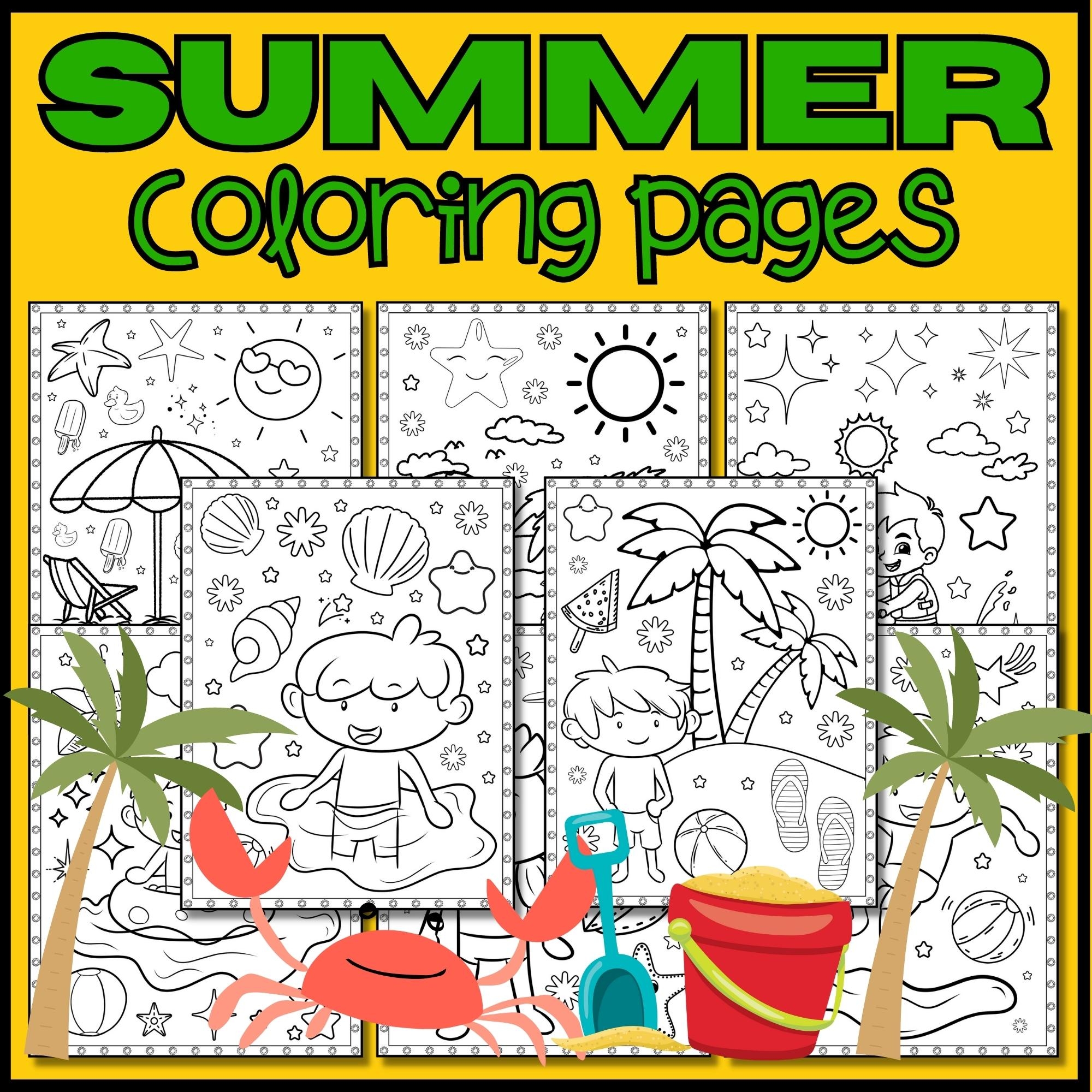 Summer Coloring Pages End Of The Year Coloring Pages 30 Sheets Summer Coloring Pages End Of The Year Coloring Pages 30 Sheets