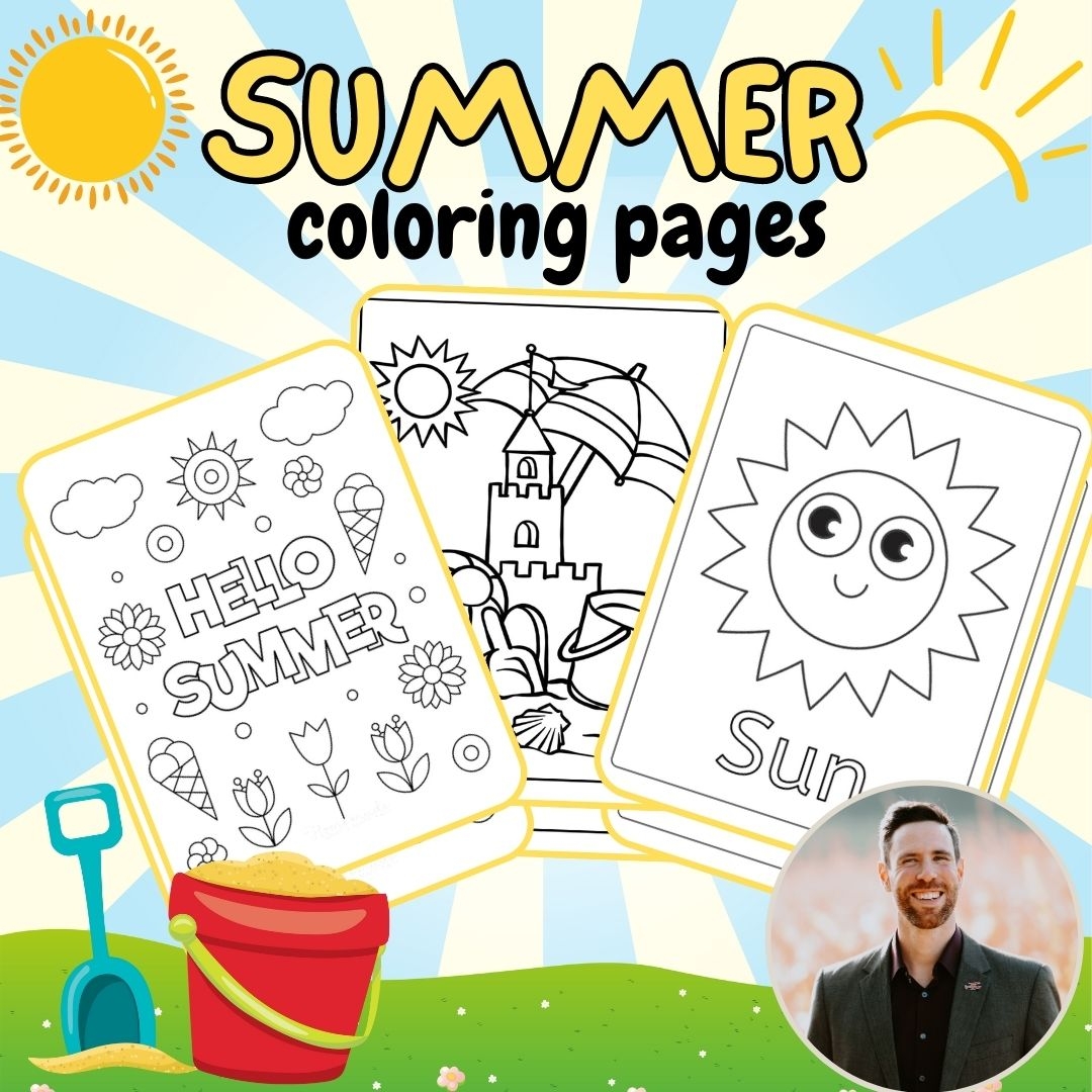 Summer Fun Coloring Pages Printable