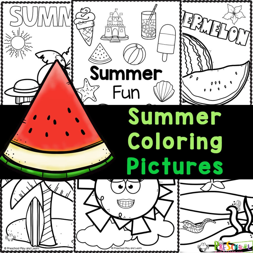 Summer Coloring Pictures For Preschoolers Free Coloring Pages 
