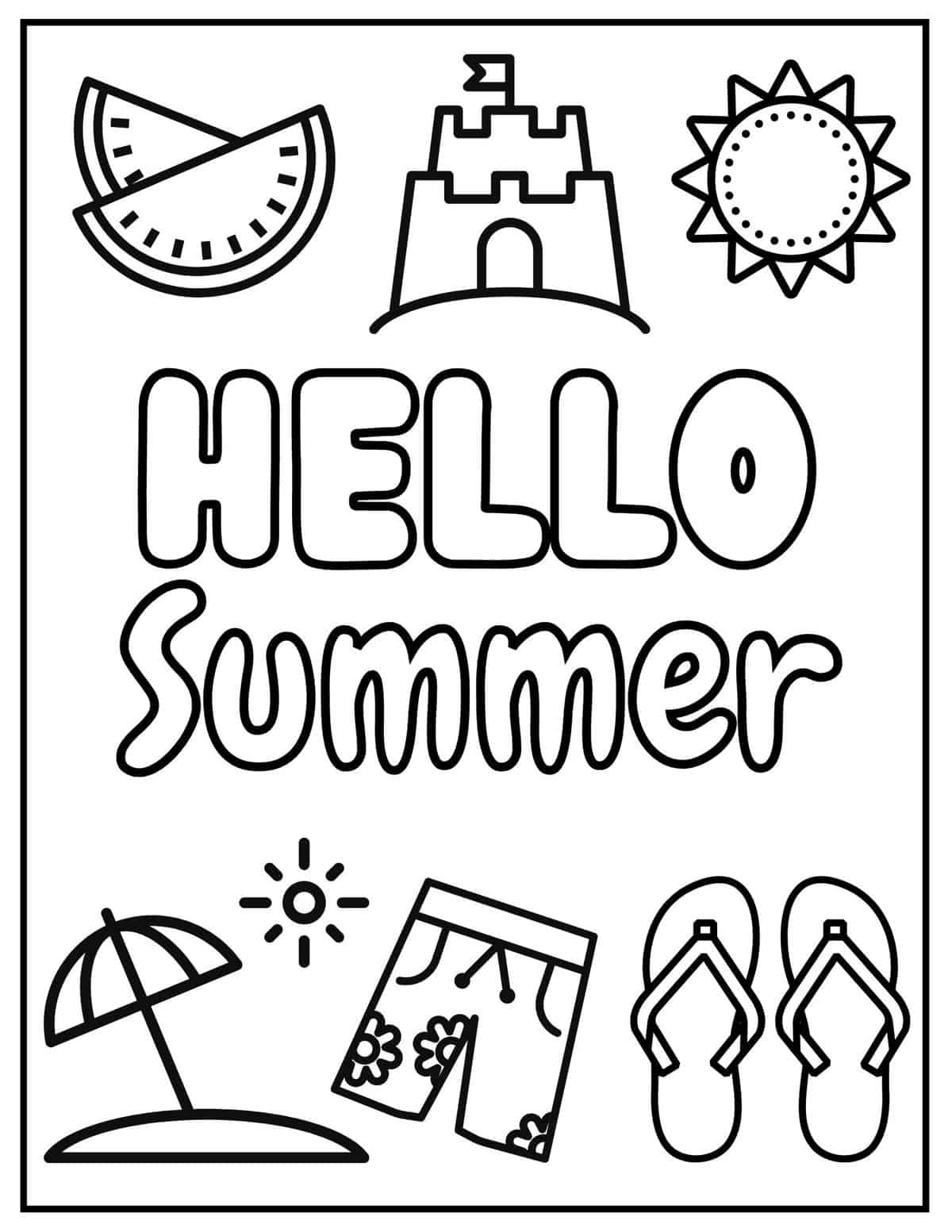 Summer Coloring Sheets For Preschoolers New Arrivals Summer Coloring Sheets For Preschoolers New Arrivals