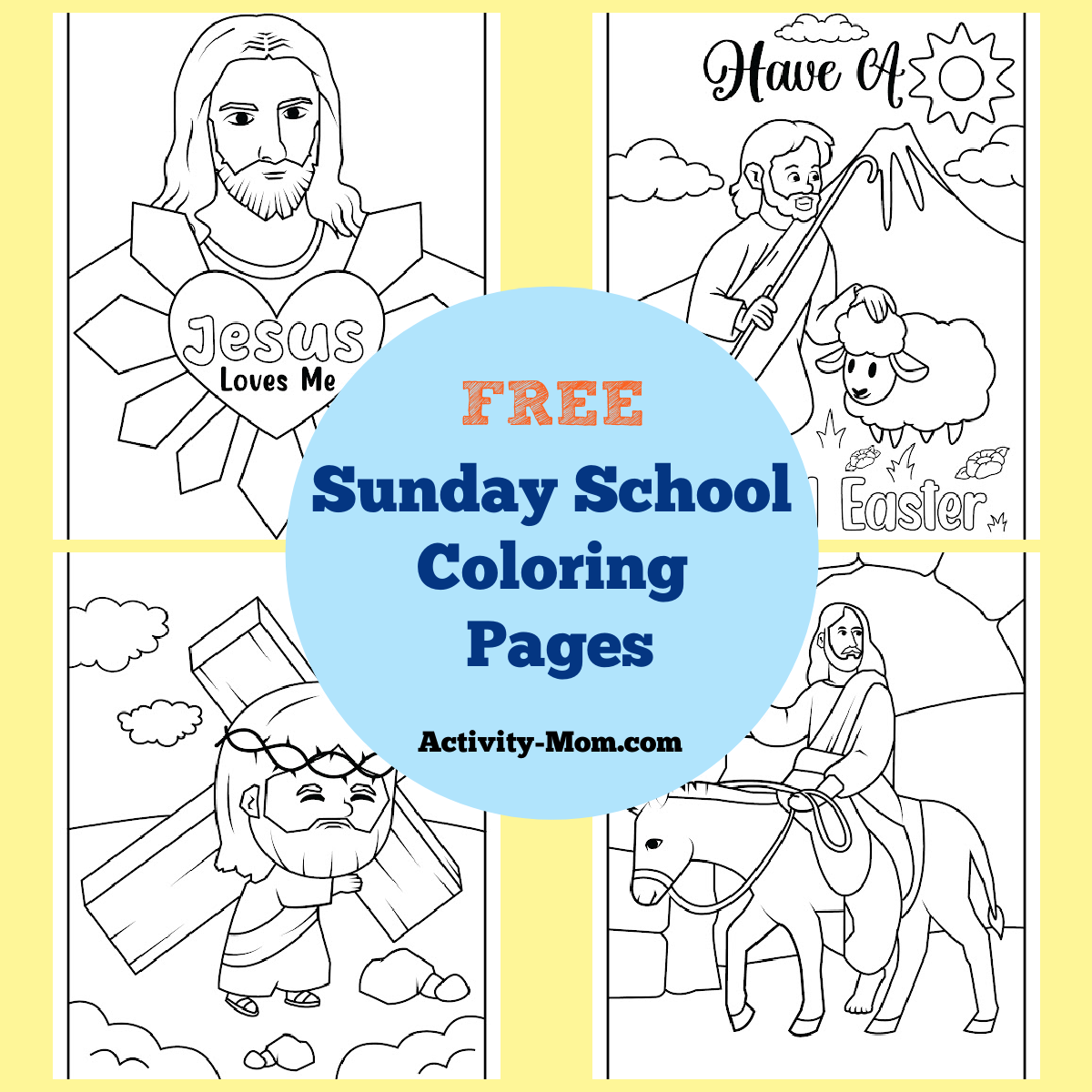 Sunday School Coloring Pages free Printable The Activity Mom Sunday School Coloring Pages free Printable The Activity Mom
