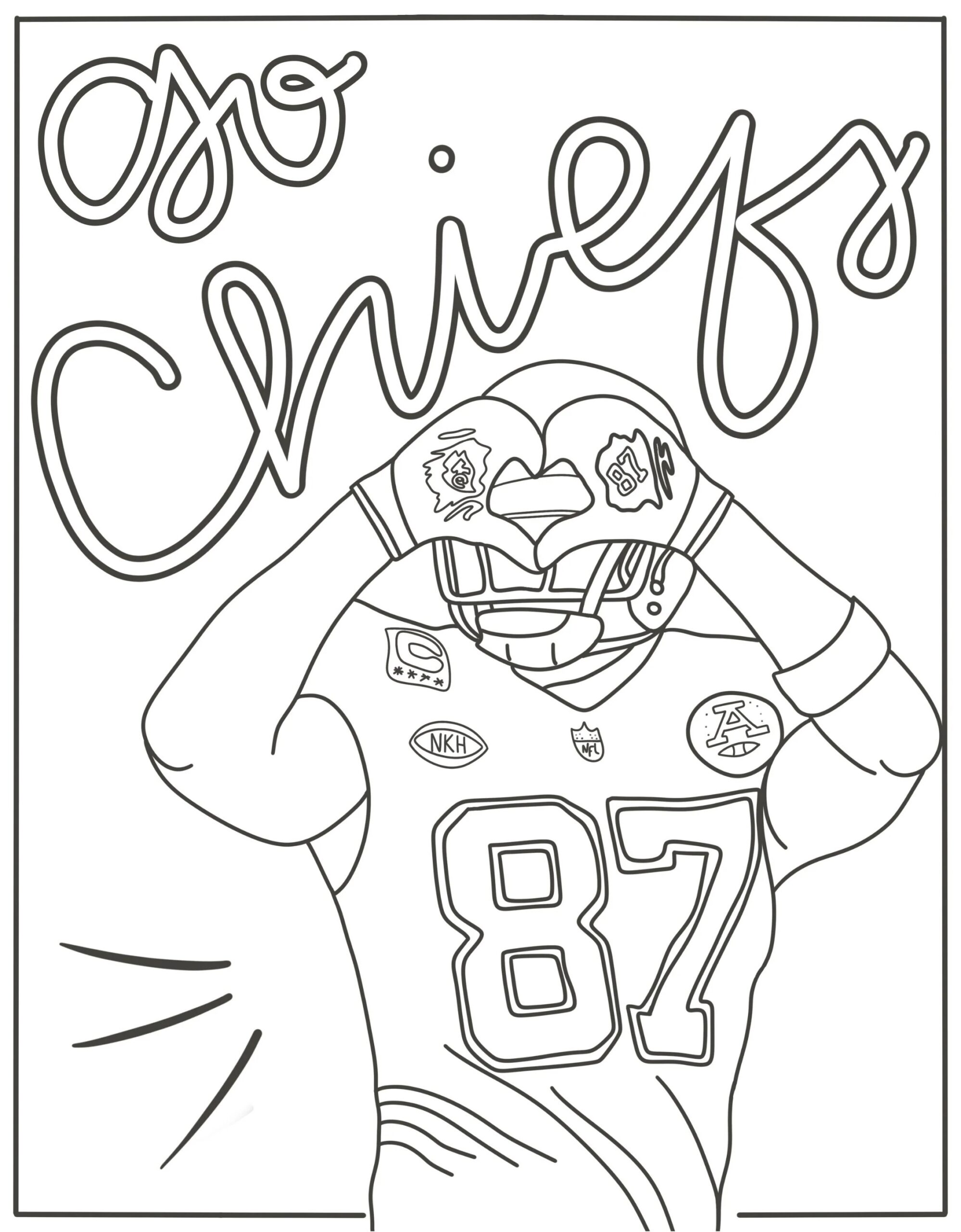 Super Bowl Coloring Etsy