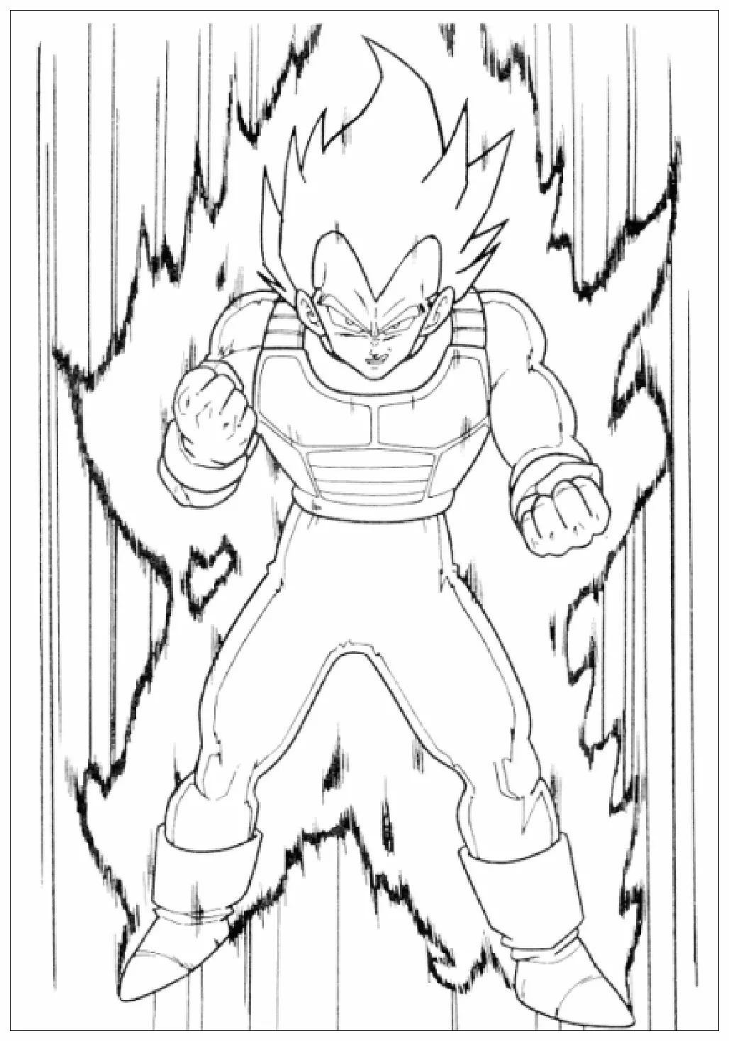 Super Vegeta Dragon Ball Coloring Pages