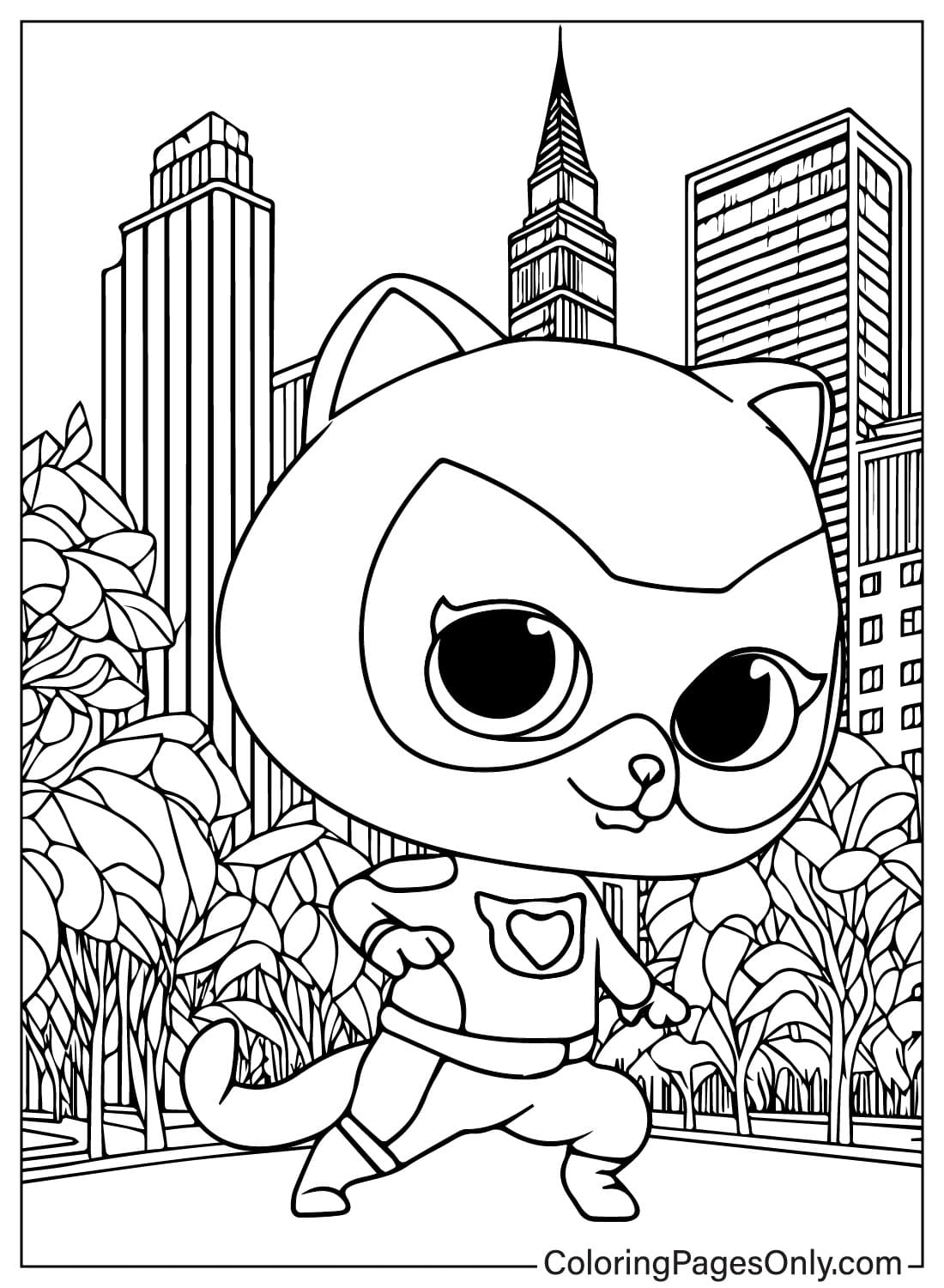 Super Kitties Coloring Pages Free Super Kitties Coloring Pages Free