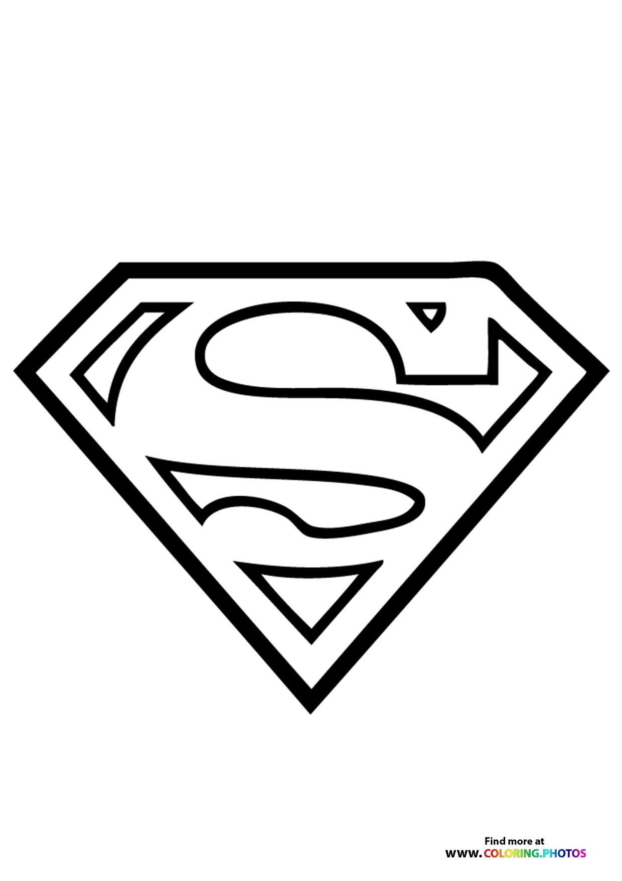 Superman Logo Coloring Pages For Kids Superman Logo Coloring Pages For Kids