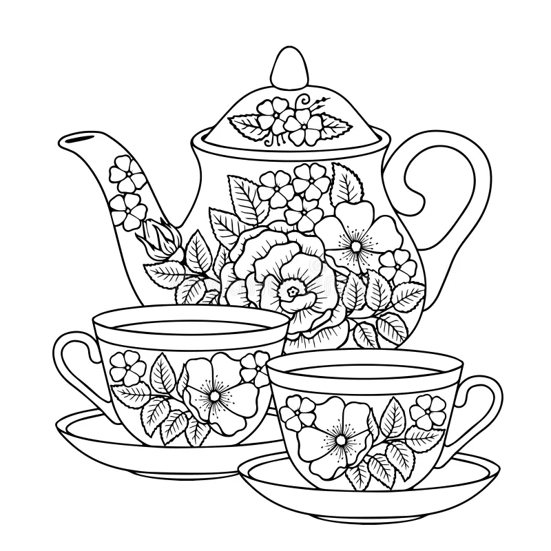 Tea Cup Coloring Stock Illustrations 2 093 Tea Cup Coloring Stock Illustrations Vectors Clipart Dreamstime