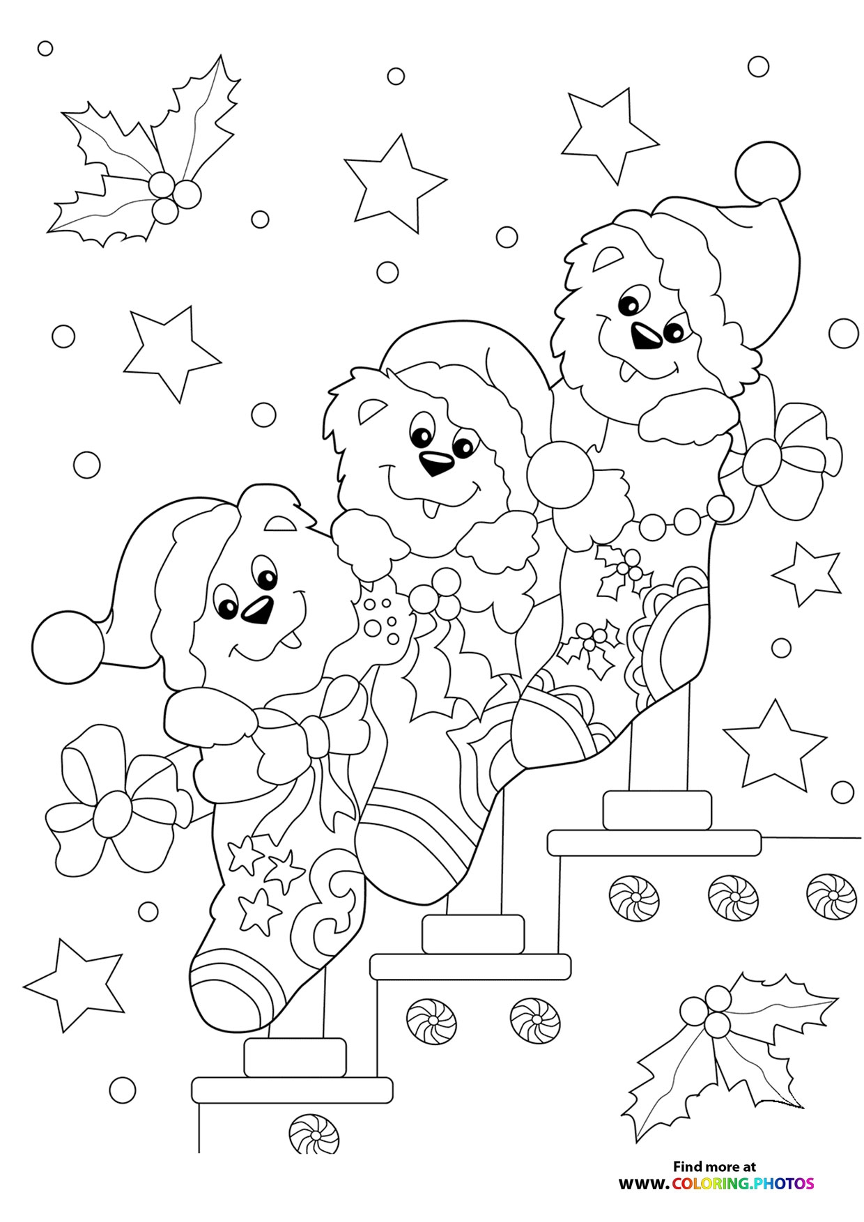 Free Christmas Stocking Coloring Pages