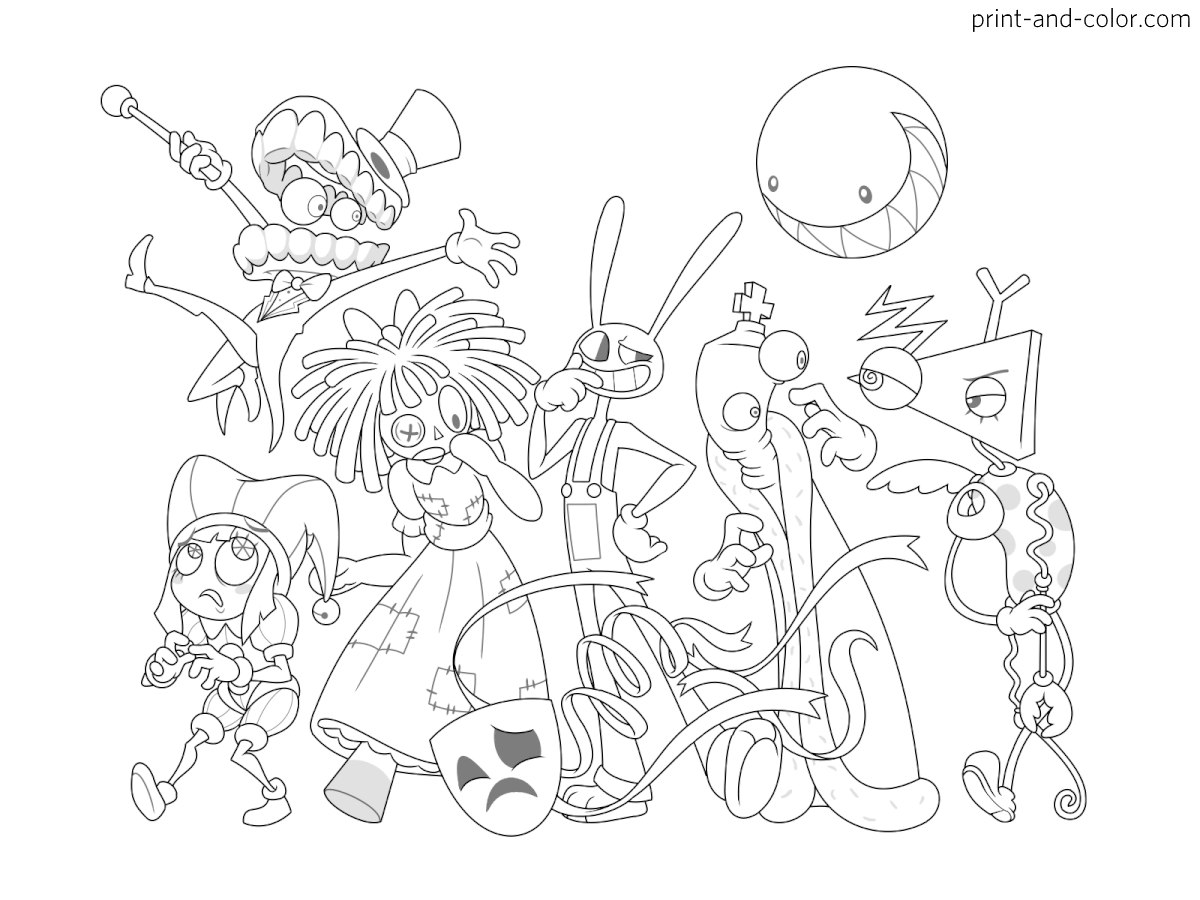 The Amazing Digital Circus Coloring Pages Print And Color The Amazing Digital Circus Coloring Pages Print And Color