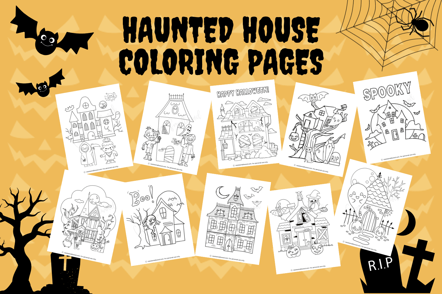 Free Coloring Pages Haunted House Free Coloring Pages Haunted House