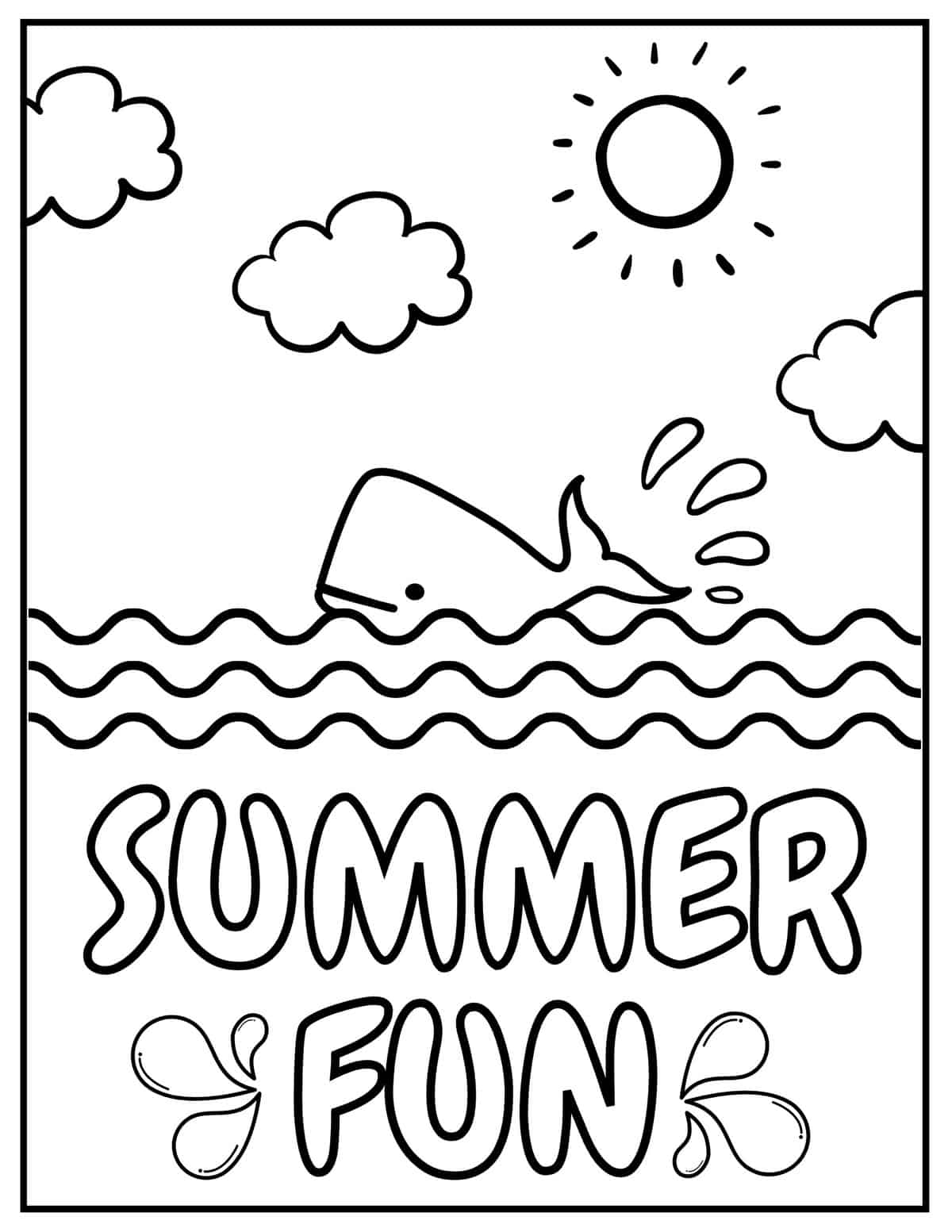 Free Coloring Pages For Kids Summer Free Coloring Pages For Kids Summer