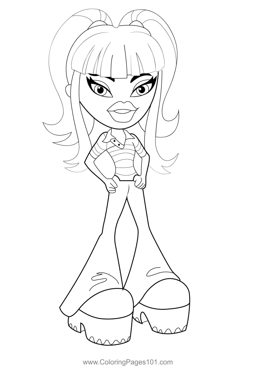 The Jade Coloring Page For Kids Free Bratz Printable Coloring Pages Online For Kids ColoringPages101 Coloring Pages For Kids