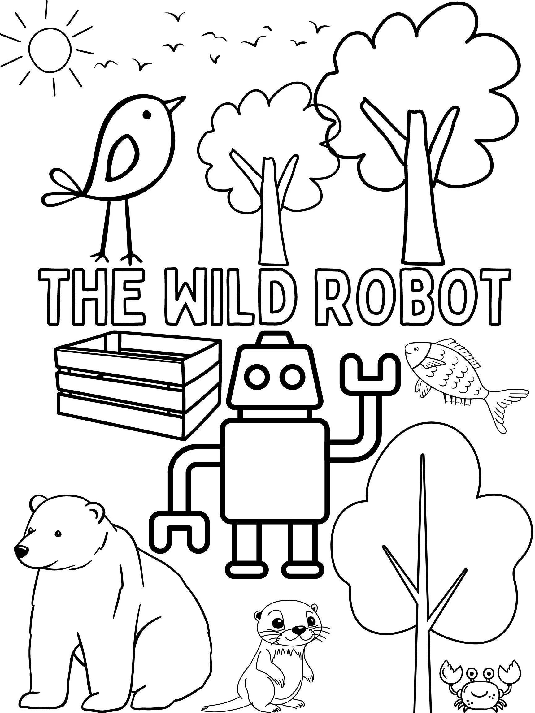 The Wild Robot Coloring Pages Free The Wild Robot Coloring Pages Free